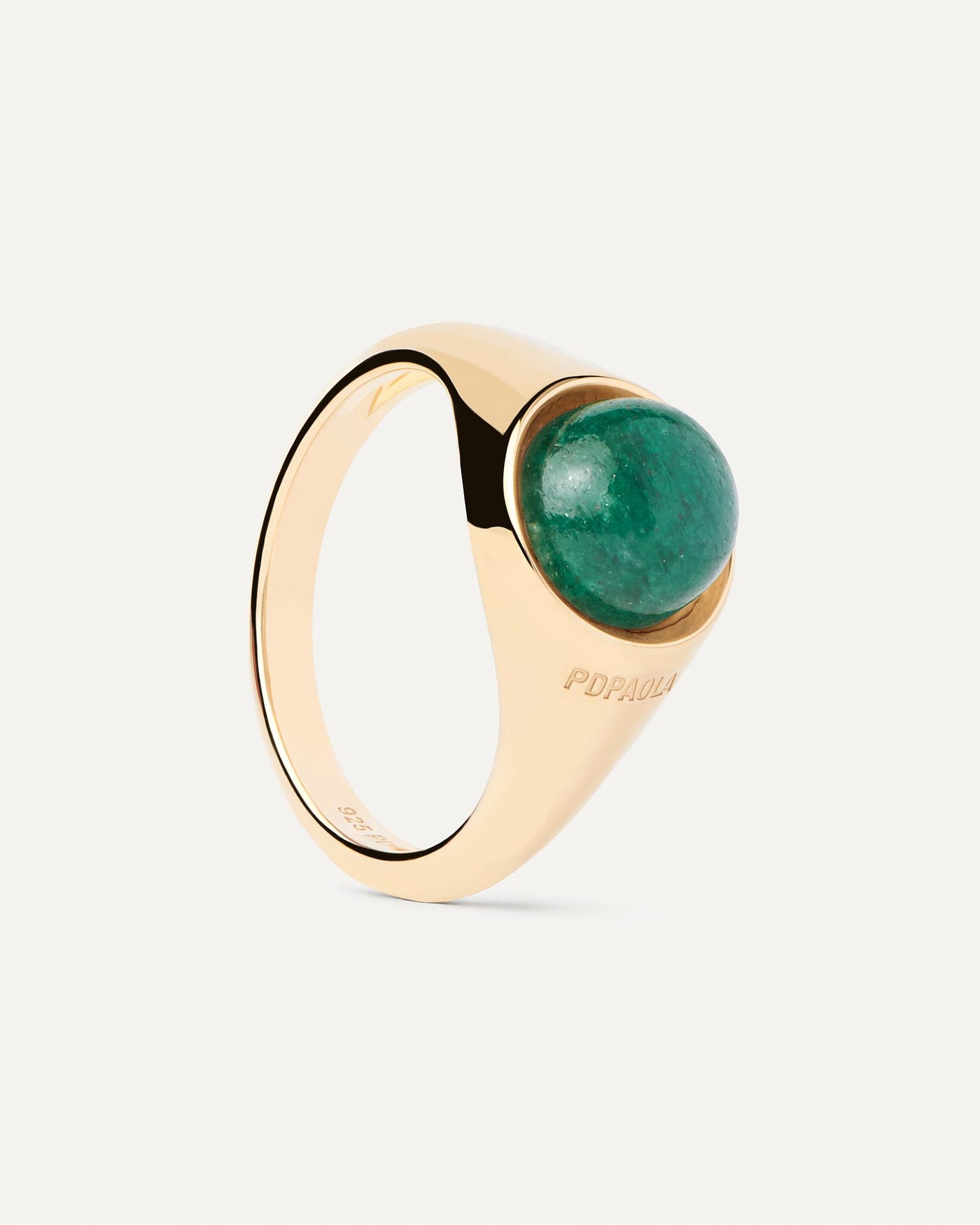 Sortiment 2024 | Grüner Aventurin Moon Ring. Erhalten Sie die neuesten Produkte von PDPAOLA. Geben Sie Ihre Bestellung sicher auf und erhalten Sie diesen Bestseller. Kostenloser Versand.