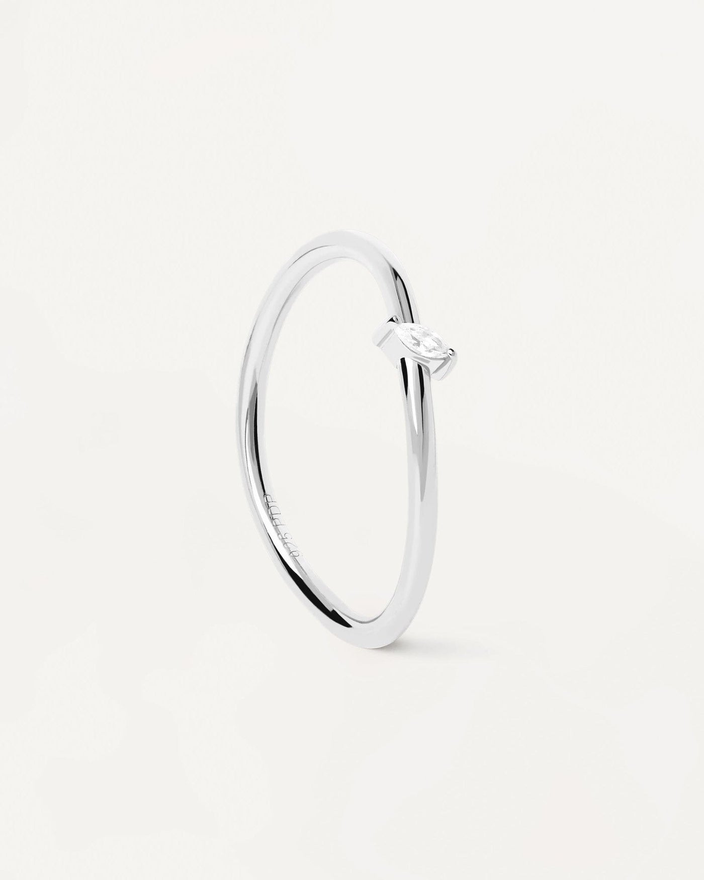 2024 Selection | Leaf Silver Ring. Sterling silver solitaire ring with ovale white zirconia. Get the latest arrival from PDPAOLA. Place your order safely and get this Best Seller. Free Shipping.
