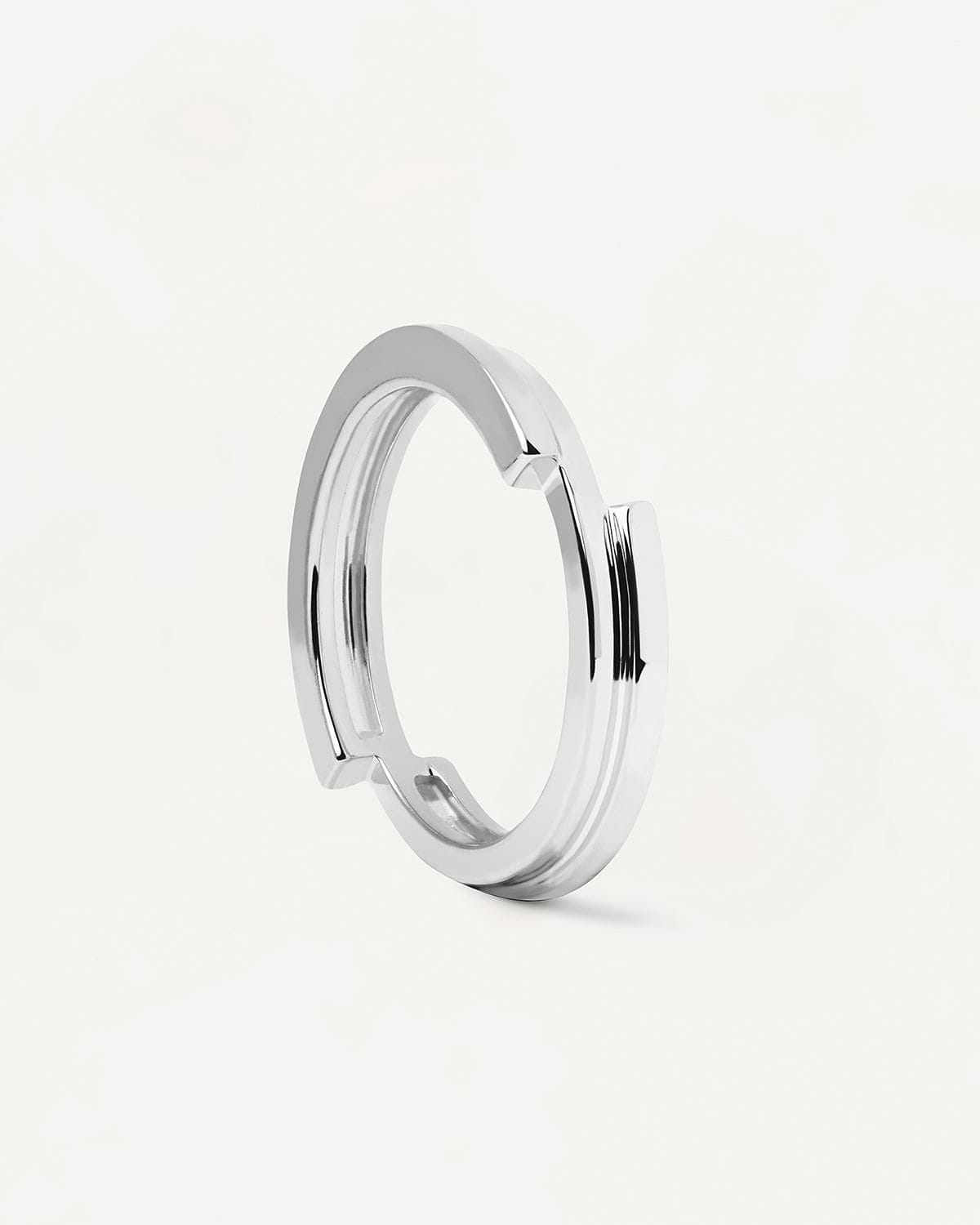 2024 Selection | Genesis Silver Ring. Sterling silver ring with plain asymetric design. Get the latest arrival from PDPAOLA. Place your order safely and get this Best Seller. Free Shipping.