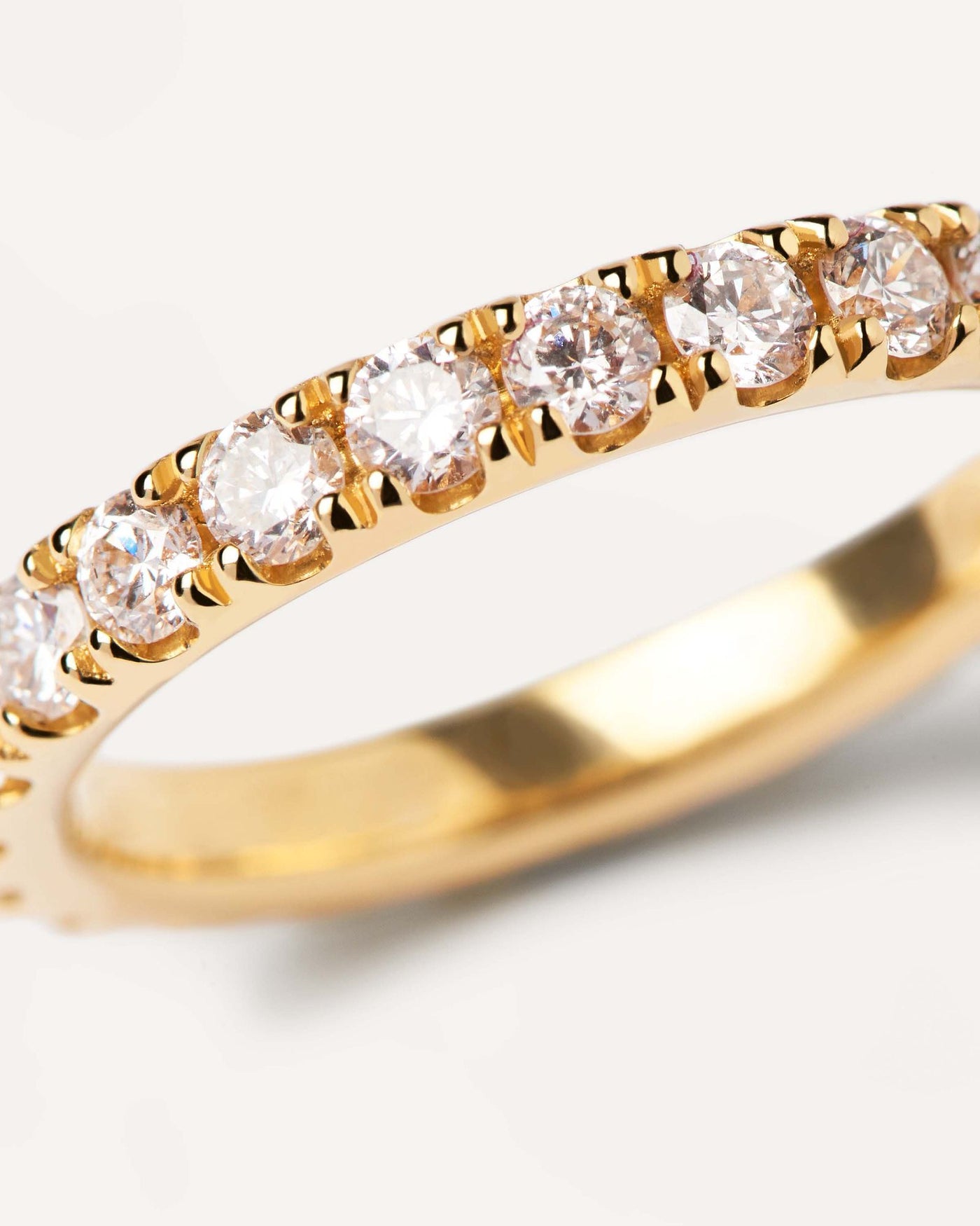 2024 Selection | Diamonds and gold Eternity Supreme Ring. 18K yellow gold eternity ring, set with big lab-grown diamonds, equaling 1.55 carats. Get the latest arrival from PDPAOLA. Place your order safely and get this Best Seller. Free Shipping.