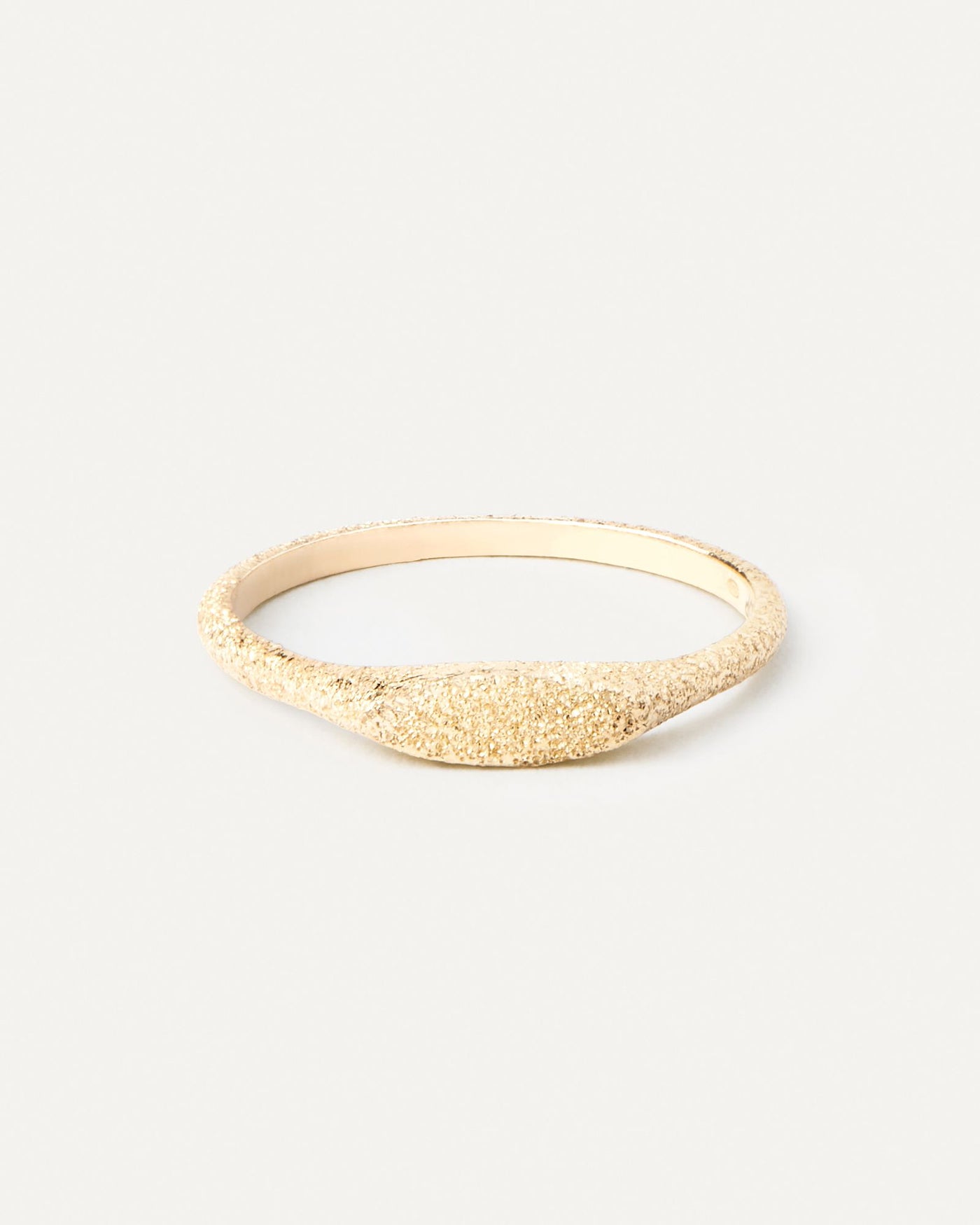 2024 Selection | Sandblasted Gold Cleo Stamp Ring. Slim signet ring in solid 18K yellow gold with a sandblast finish. Get the latest arrival from PDPAOLA. Place your order safely and get this Best Seller. Free Shipping.