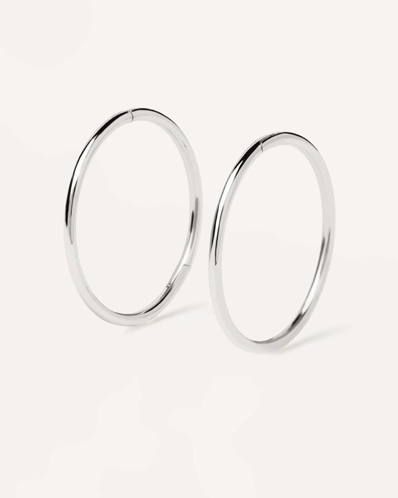White Gold Essential Mini Hoops - 
  
    18K White gold / Rhodium silver plating
  
