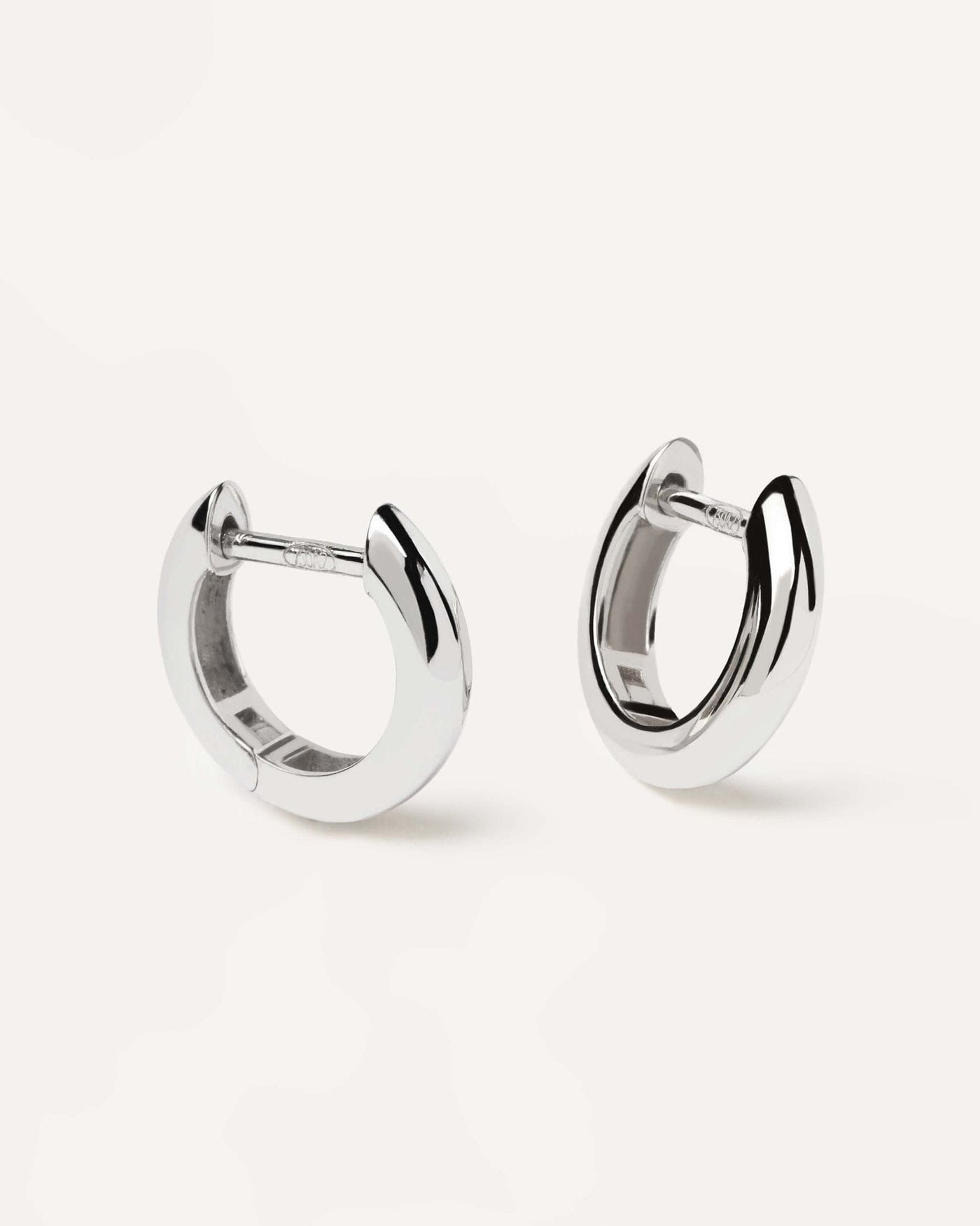 2024 Selection | White Gold Bold Mini Hoops. Plain solid white gold small hoops made of recycled gold. Get the latest arrival from PDPAOLA. Place your order safely and get this Best Seller. Free Shipping.