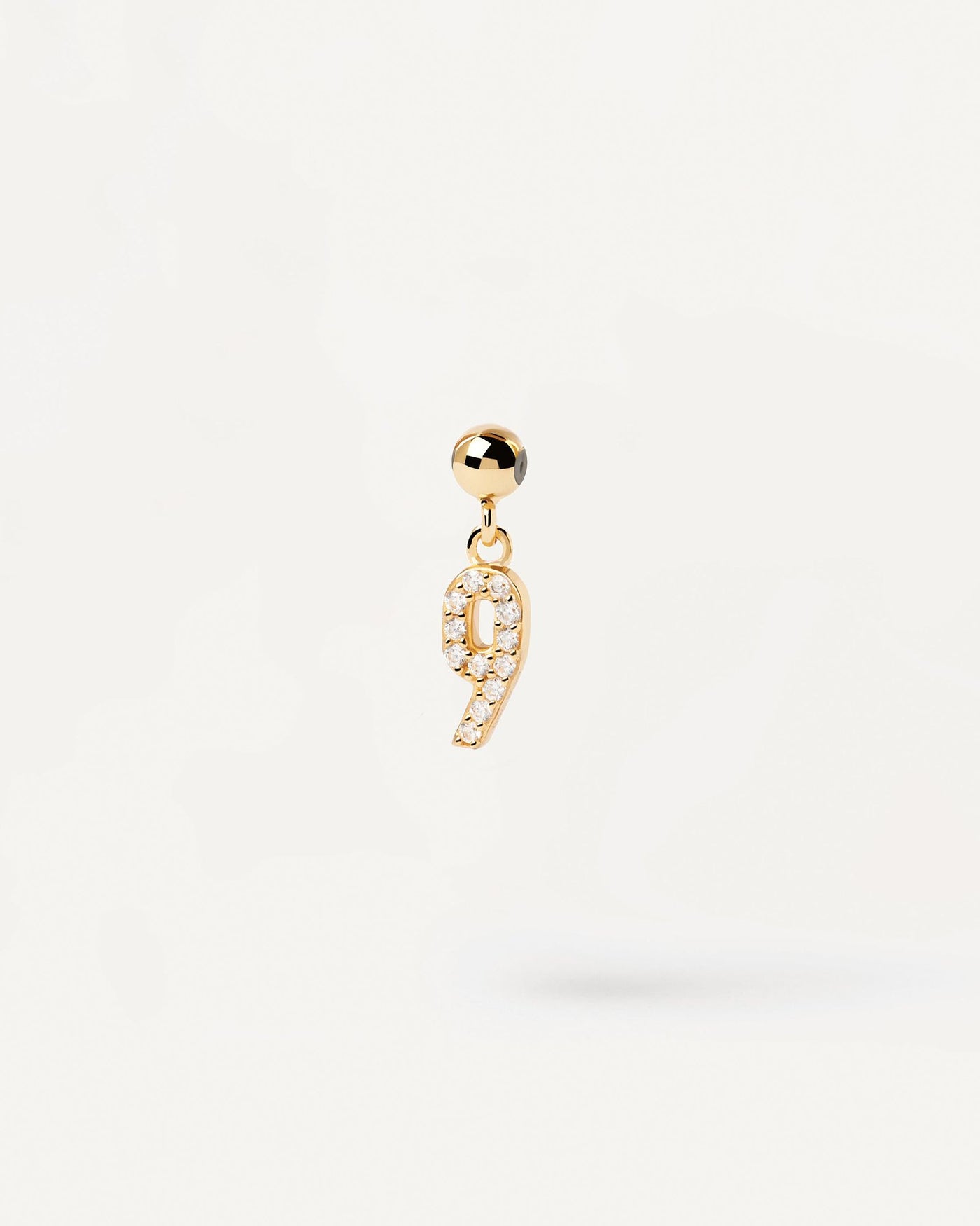 2024 Selection | Number 9 Charm. Gold-plated silver 9 number for Charm necklace or bracelet with white zirconia. Get the latest arrival from PDPAOLA. Place your order safely and get this Best Seller. Free Shipping.
