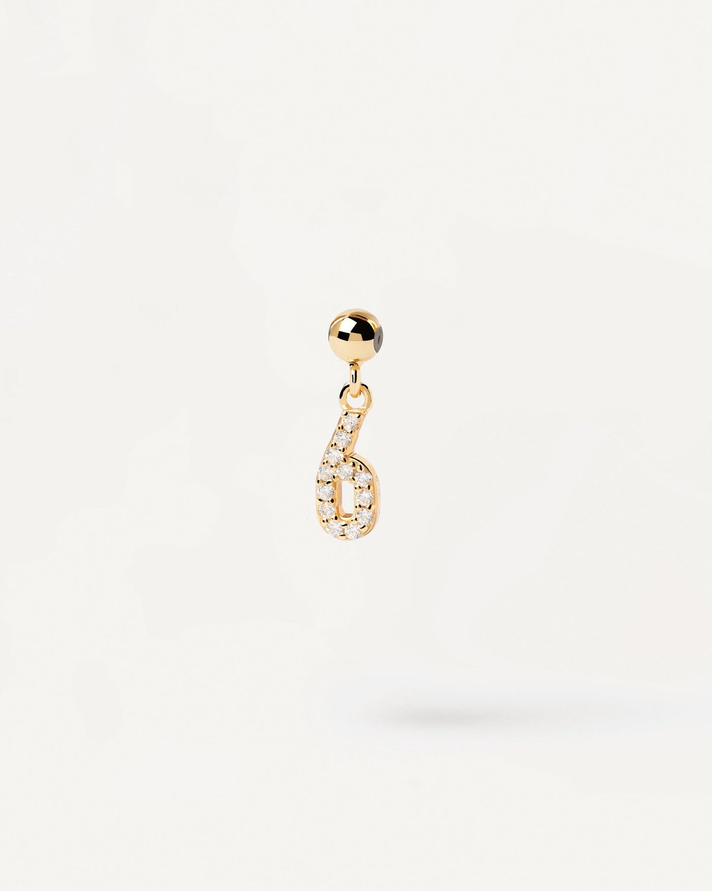 2024 Selection | Number 6 Charm. Gold-plated silver 6 number for Charm necklace or bracelet with white zirconia. Get the latest arrival from PDPAOLA. Place your order safely and get this Best Seller. Free Shipping.