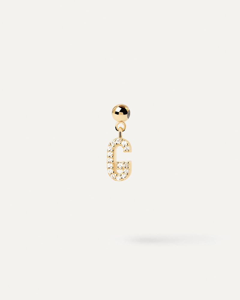Charm Lettera G - 
  
    Argento sterling / Placcatura in Oro 18K
  
