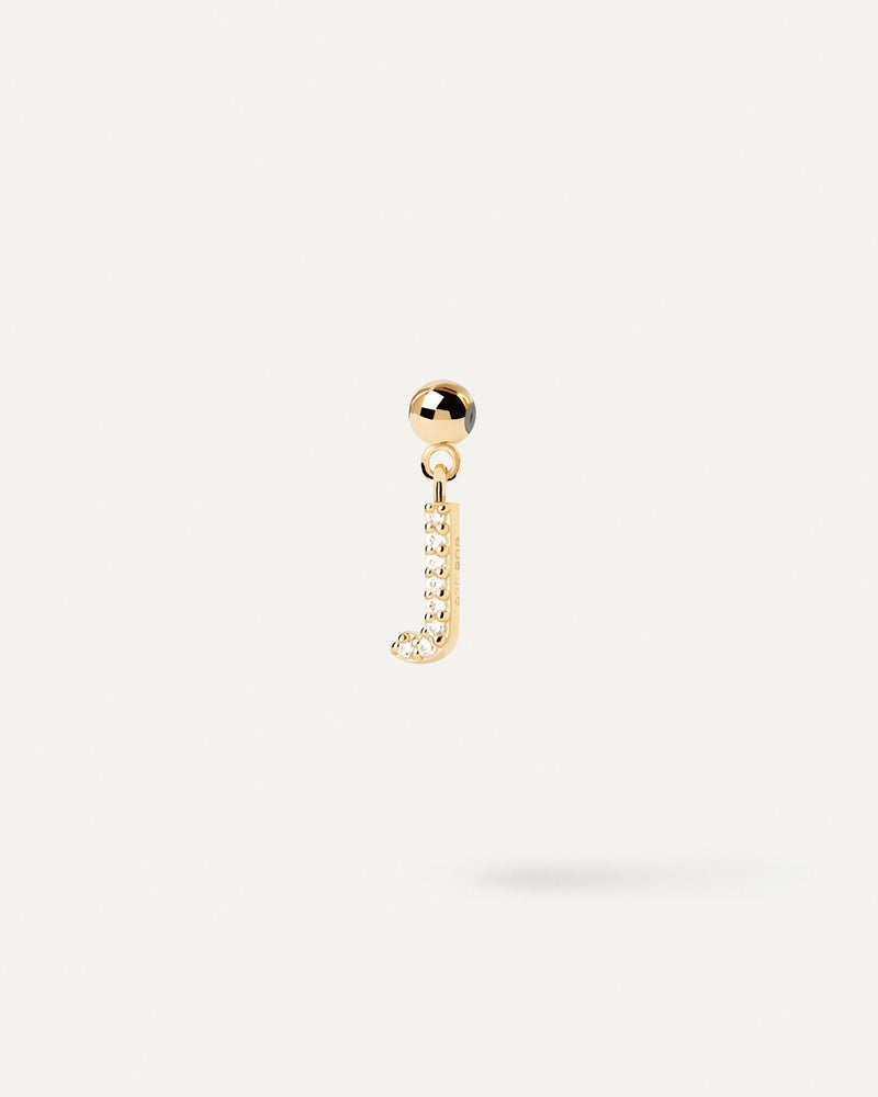 Charm Lettera J - 
  
    Argento sterling / Placcatura in Oro 18K
  
