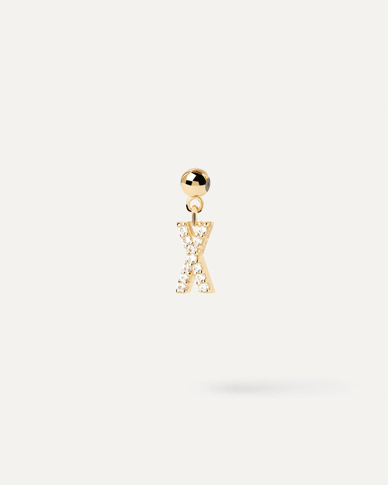 Letter X Charm - 
  
    Sterling Silver / 18K Gold plating
  
