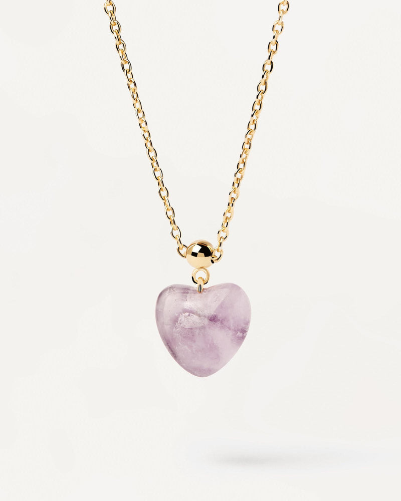 Charm Cuore Ametista - 
  
    Argento sterling / Placcatura in Oro 18K
  

