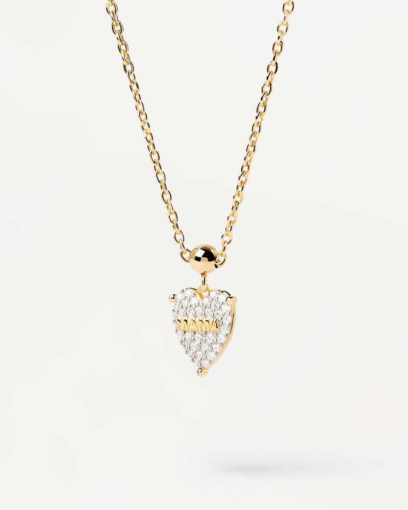 Mama Heart Charm - 
  
    Sterling Silver / 18K Gold plating
  
