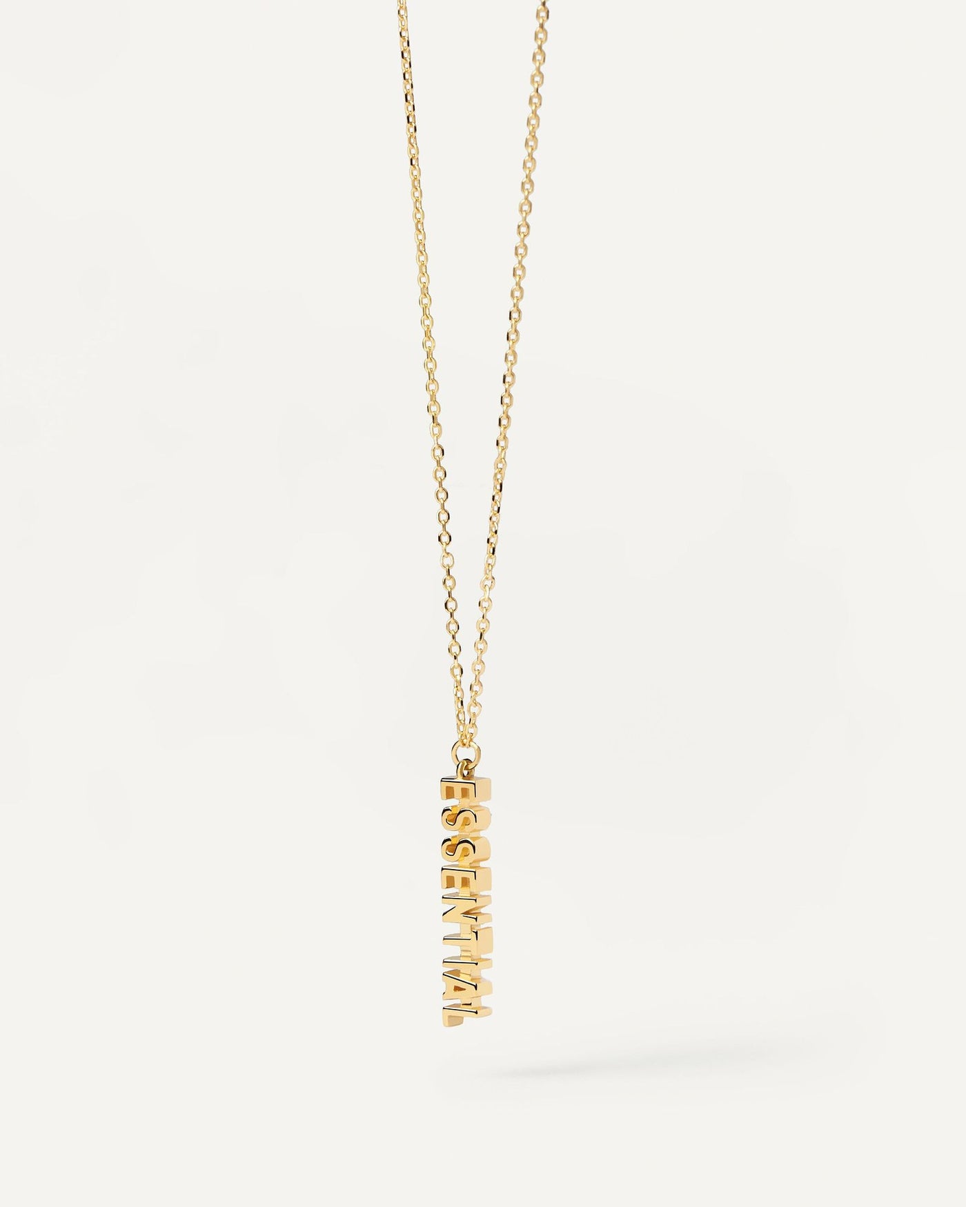 2024 Selection | Essential Necklace. Gold-plated silver necklace with a word pendant: Essential. Get the latest arrival from PDPAOLA. Place your order safely and get this Best Seller. Free Shipping.