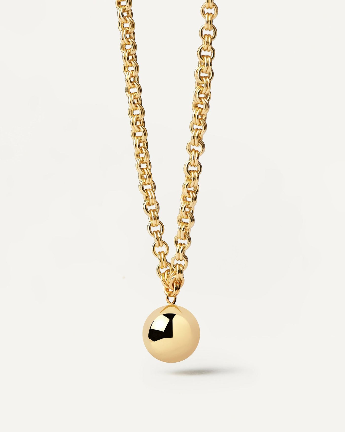 2024 Selection | Super Future Necklace. Gold-plated silver chain necklace with a hanging ball pendant. Get the latest arrival from PDPAOLA. Place your order safely and get this Best Seller. Free Shipping.