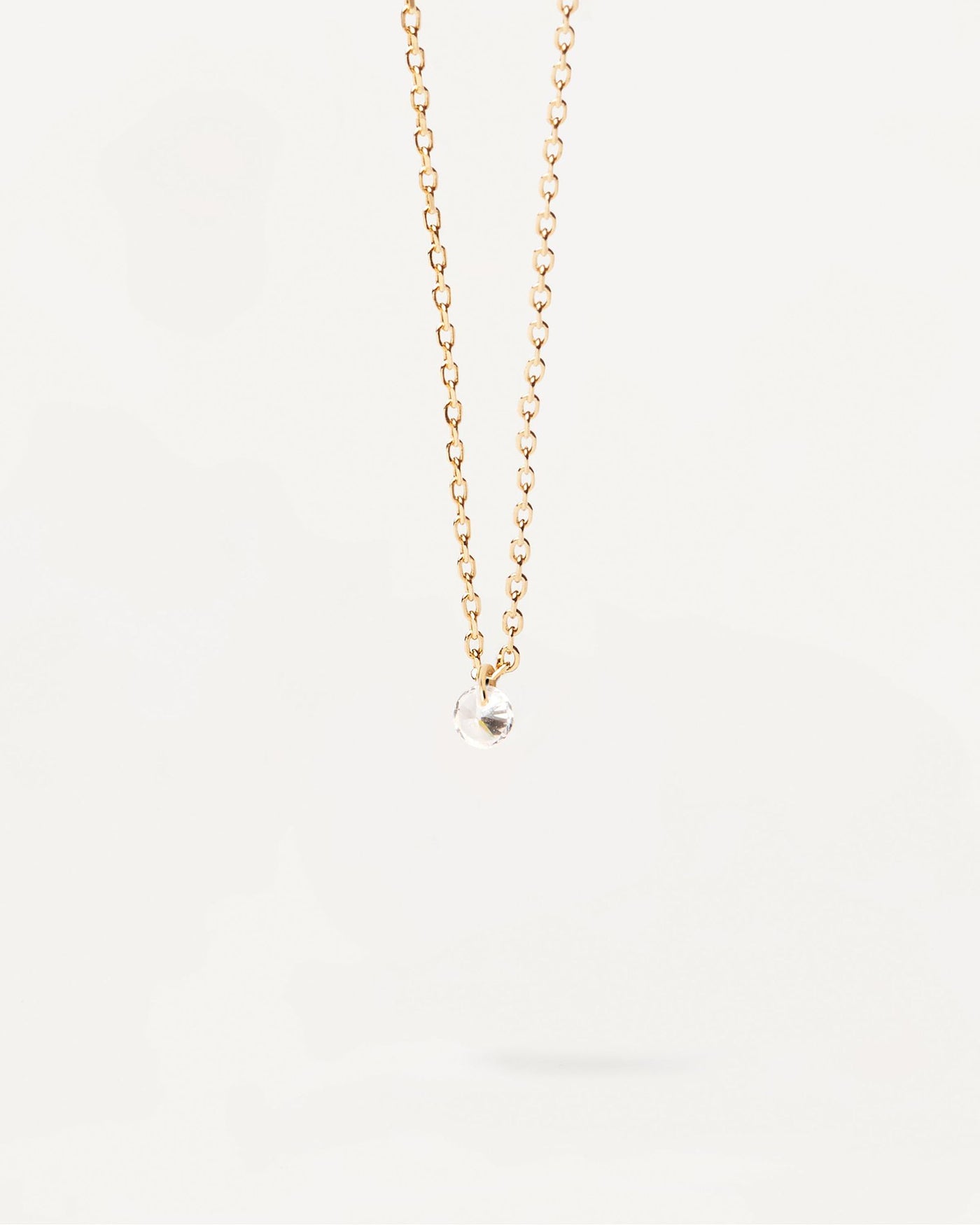 2024 Selection | Joy solitary Necklace. Gold-plated silver minimal necklace with round zirconia pendant. Get the latest arrival from PDPAOLA. Place your order safely and get this Best Seller. Free Shipping.