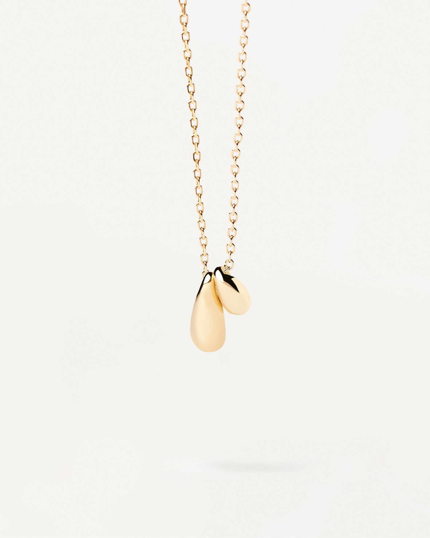 2024 Selection | Sugar Necklace. Gold-plated silver necklace with two drop pendants. Get the latest arrival from PDPAOLA. Place your order safely and get this Best Seller. Free Shipping.