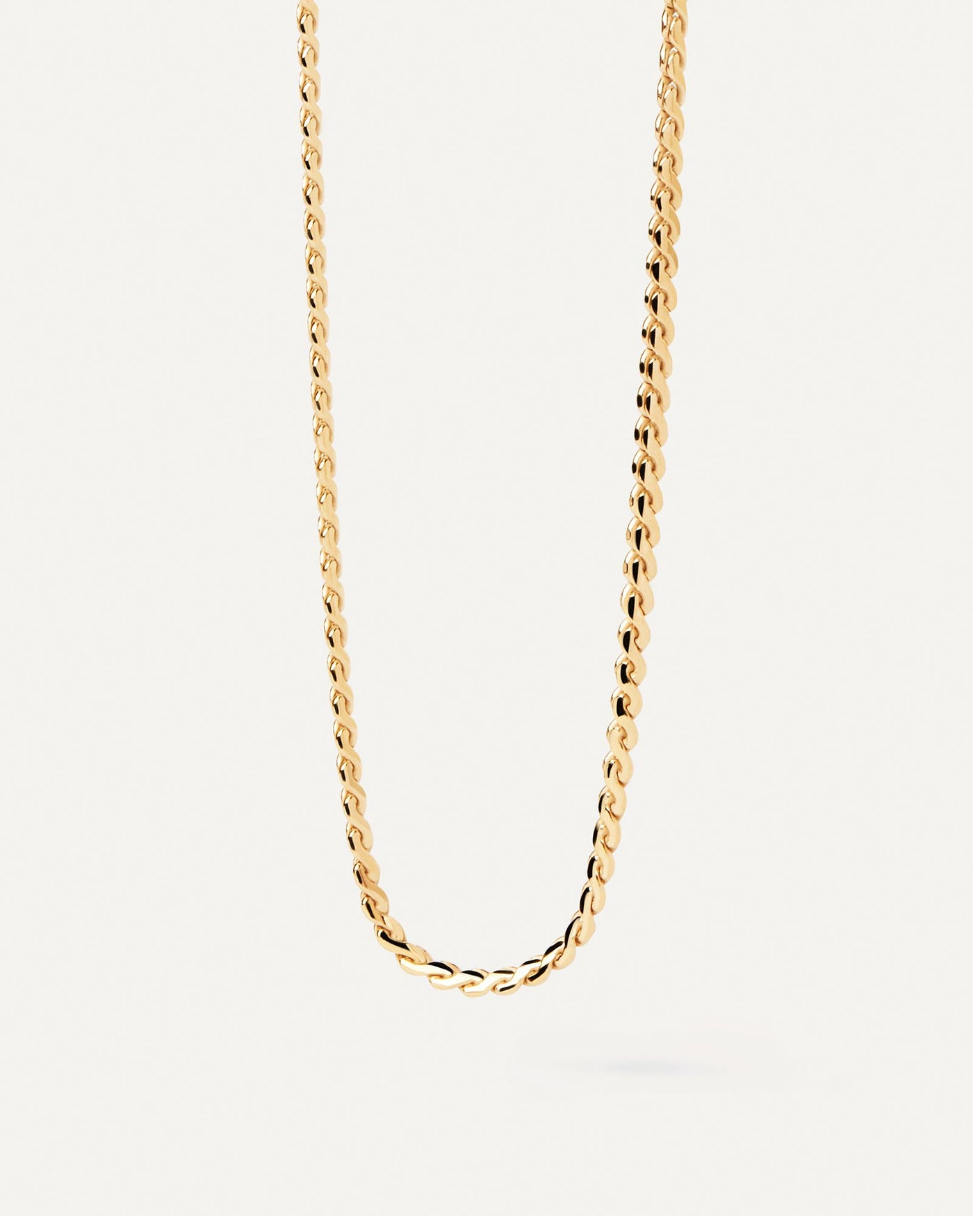 2024 Selection | Serpentine Chain Necklace. Modern gold-plated serpentine chain necklace with braided links. Get the latest arrival from PDPAOLA. Place your order safely and get this Best Seller. Free Shipping.
