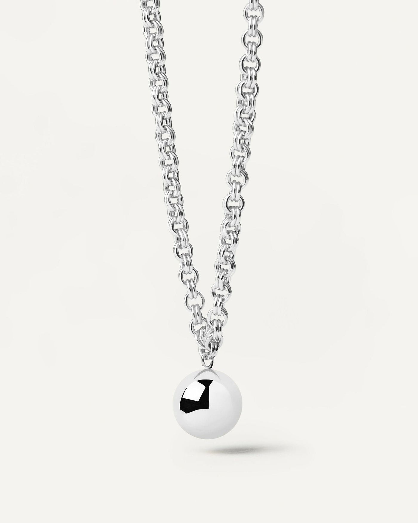 2024 Selection | Super Future Silver Necklace. Sterling Silver chain necklace with a hanging ball pendant. Get the latest arrival from PDPAOLA. Place your order safely and get this Best Seller. Free Shipping.