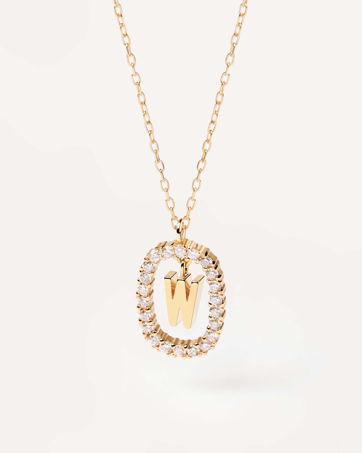 2024 Selection | Diamonds and Gold Letter W Necklace. Initial W necklace in solid yellow gold, circled by 0.33 carats lab-grown diamonds. Get the latest arrival from PDPAOLA. Place your order safely and get this Best Seller. Free Shipping.