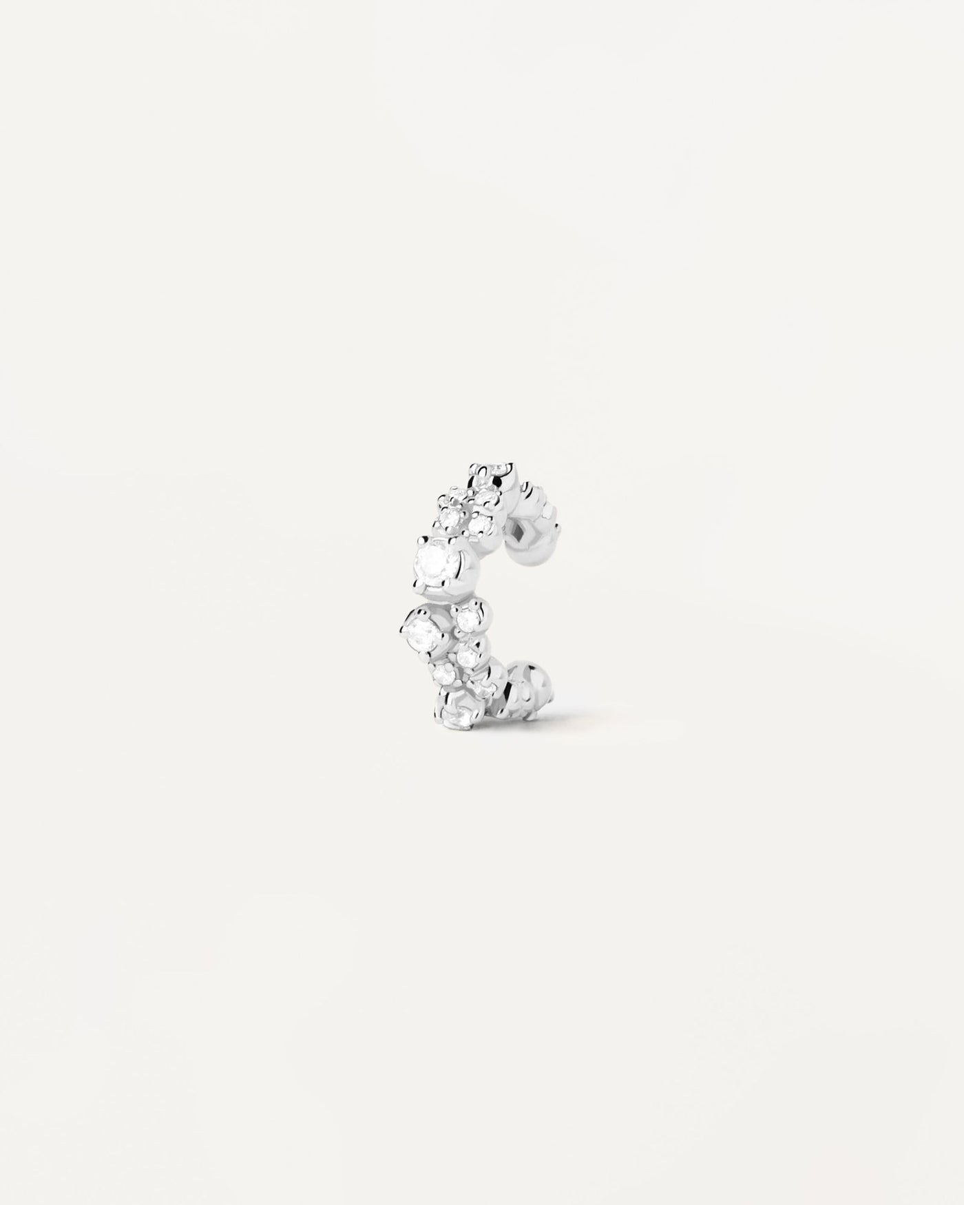 2024 Selection | Bubble Silver Ear Cuff. Sterling silver bright ear cuff with white zirconia . Get the latest arrival from PDPAOLA. Place your order safely and get this Best Seller. Free Shipping.