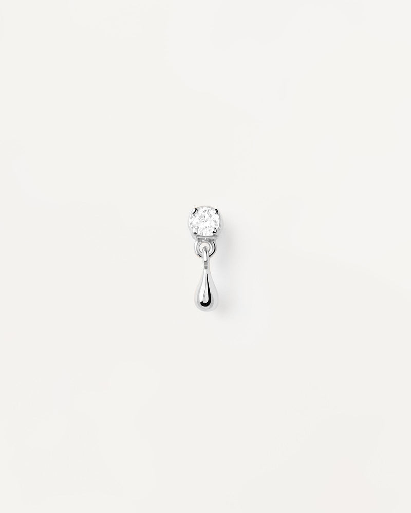 Water silver single stud Earring - 
  
    Sterling Silver
  
