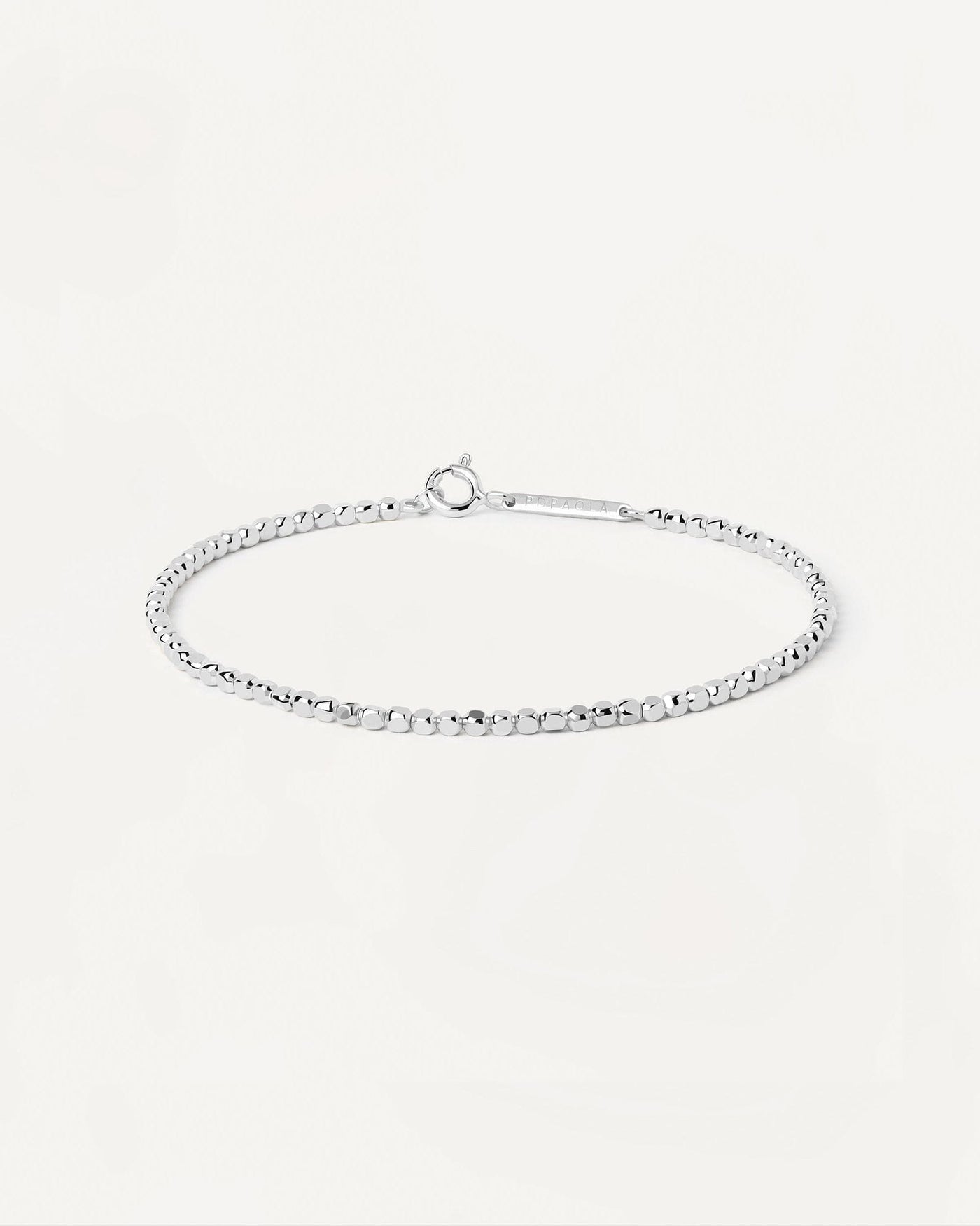 2024 Selection | Marina Silver Chain Bracelet. 925 silver bracelet with asymetric bead links. Get the latest arrival from PDPAOLA. Place your order safely and get this Best Seller. Free Shipping.