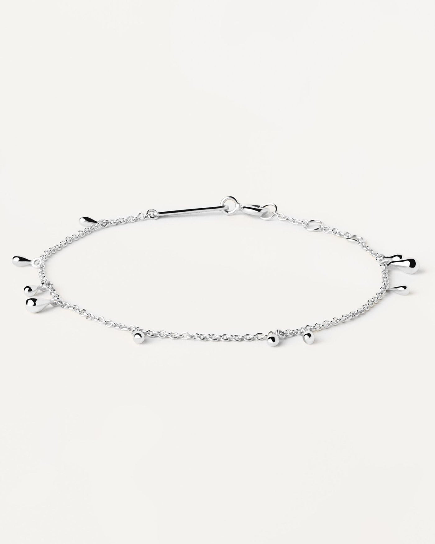 2024 Selection | Teardrop Silver Bracelet. Sterling silver bracelet with small drop pendants. Get the latest arrival from PDPAOLA. Place your order safely and get this Best Seller. Free Shipping.