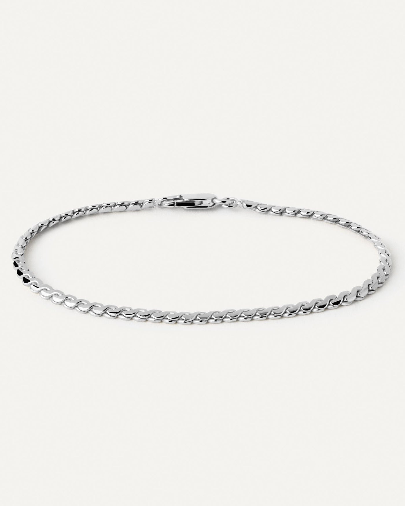 2024 Selection | Serpentine Silver Chain Bracelet. Modern serpentine silver chain bracelet with braided links. Get the latest arrival from PDPAOLA. Place your order safely and get this Best Seller. Free Shipping.