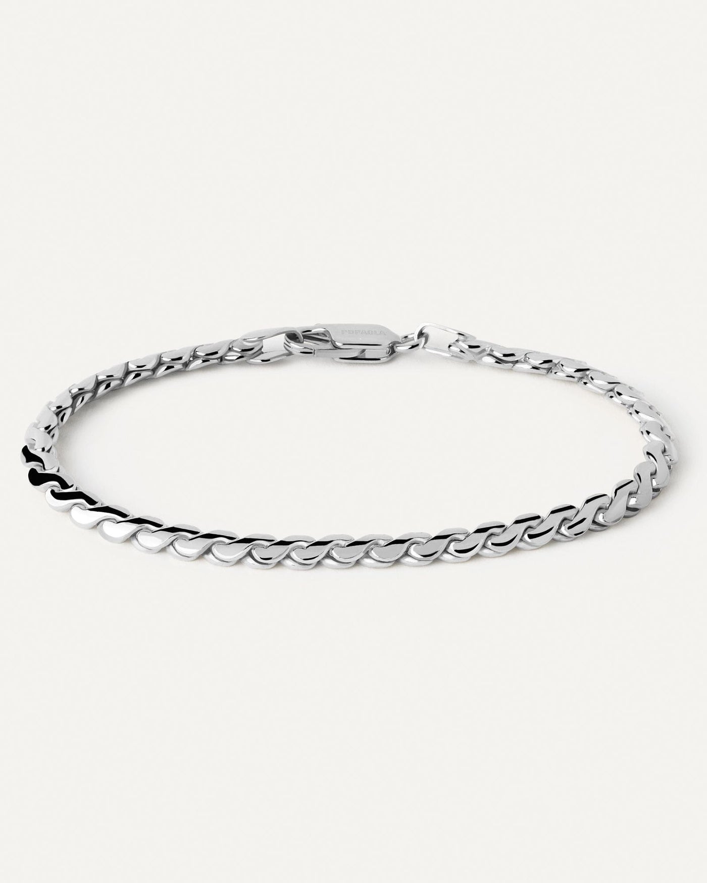 2024 Selection | Large Serpentine Silver Chain Bracelet. Modern serpentine silver thick chain bracelet with braided links. Get the latest arrival from PDPAOLA. Place your order safely and get this Best Seller. Free Shipping.