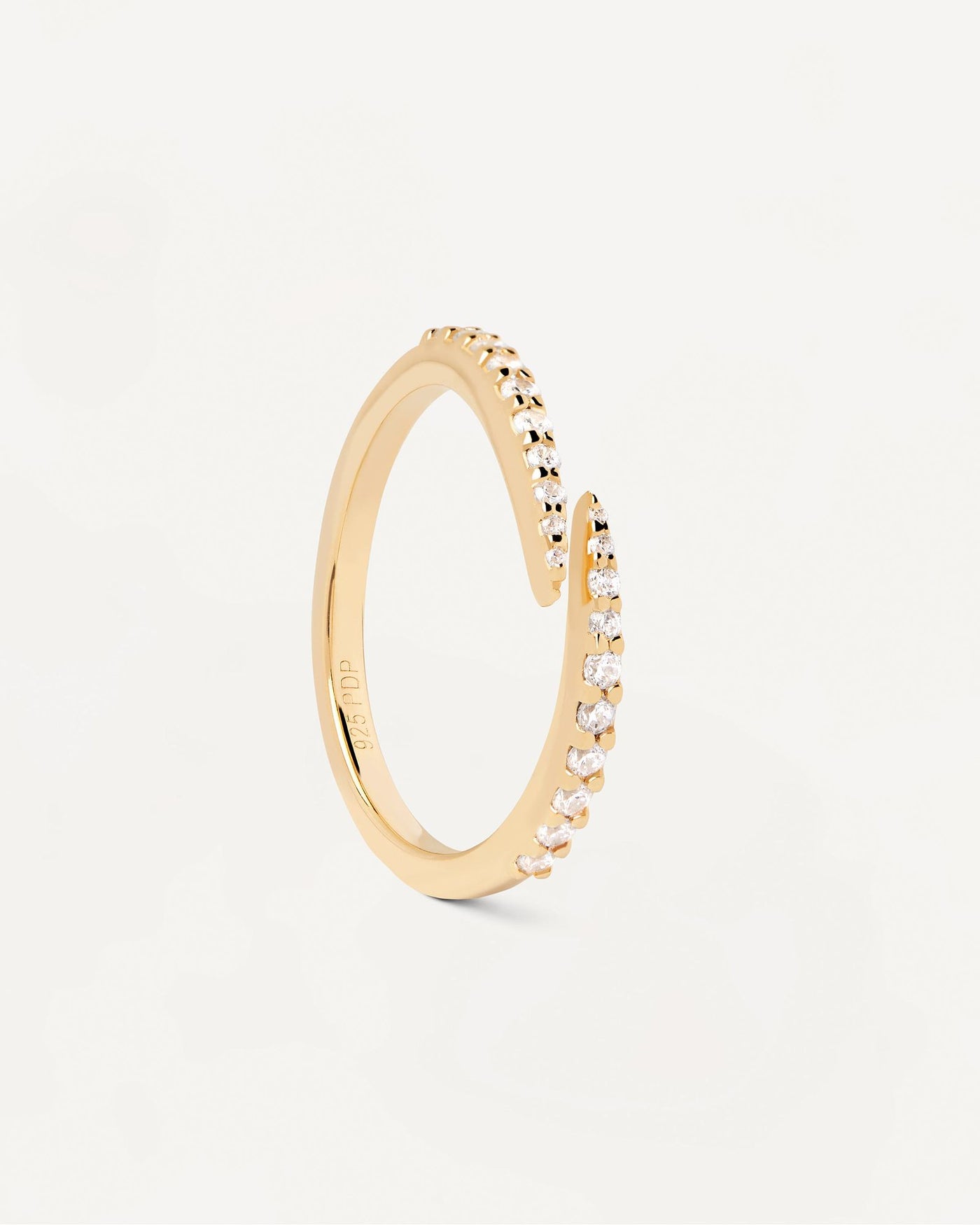 2024 Selection | Embrace Ring. Almost ring in gold-plated silver with dainty zirconia. Get the latest arrival from PDPAOLA. Place your order safely and get this Best Seller. Free Shipping.