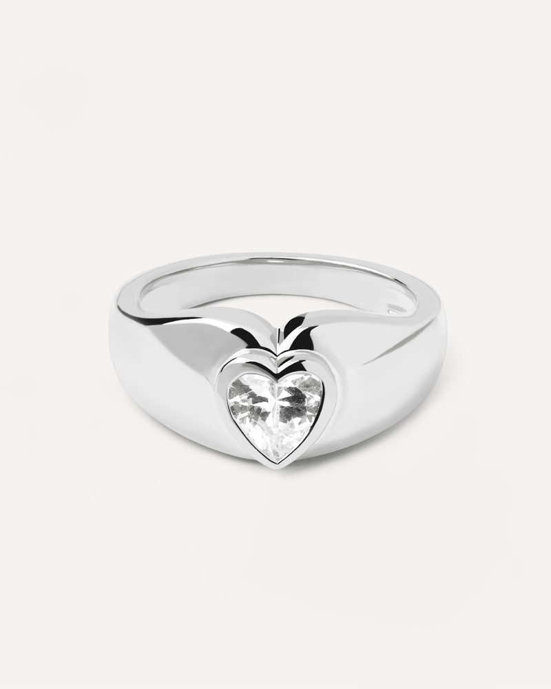 Bright Heart Silver Ring - 
  
    Sterling Silver
  
