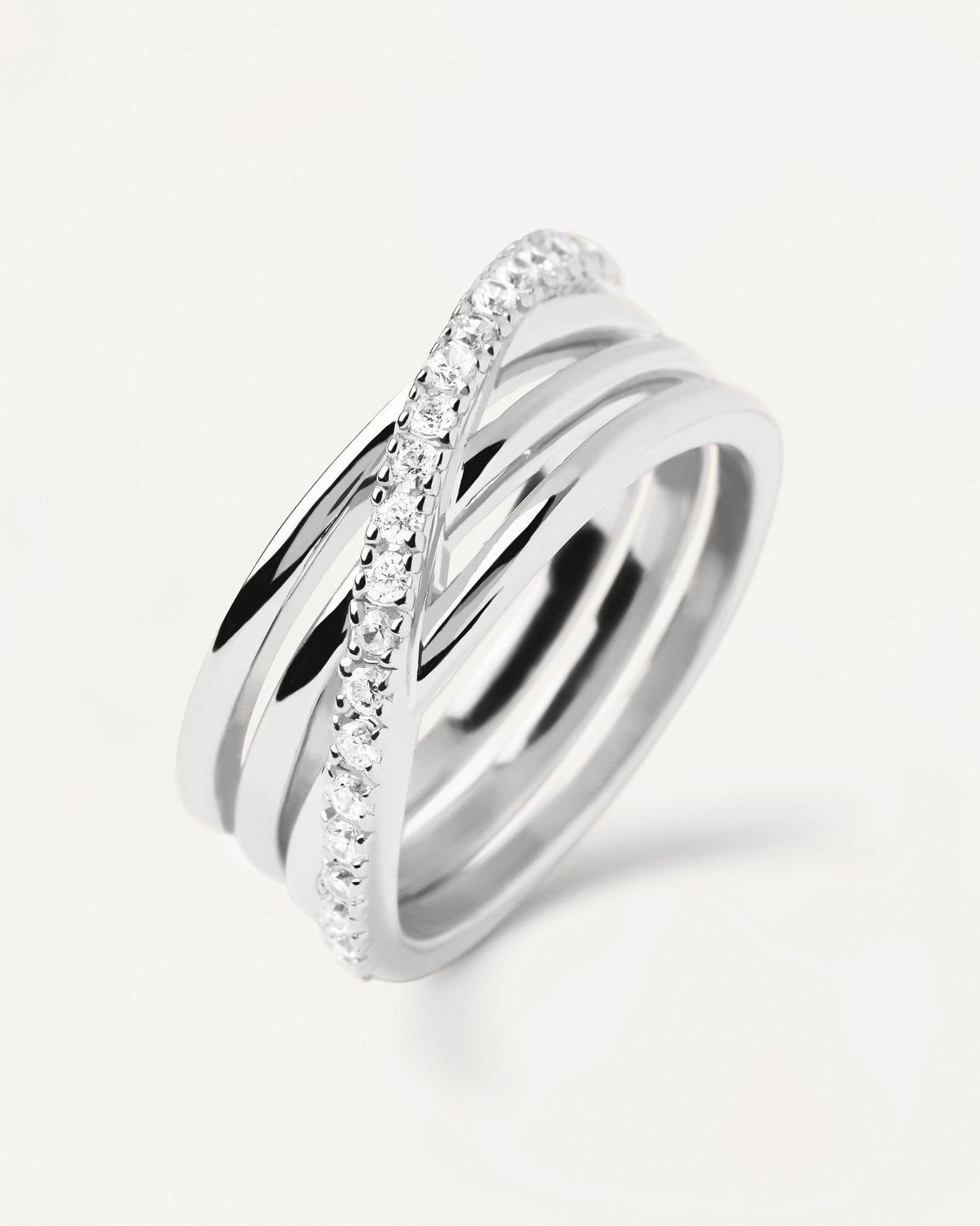 2024 Selection | Cruise Silver Ring. Sterling silver ring with 4 bars and white zirconia. Get the latest arrival from PDPAOLA. Place your order safely and get this Best Seller. Free Shipping.