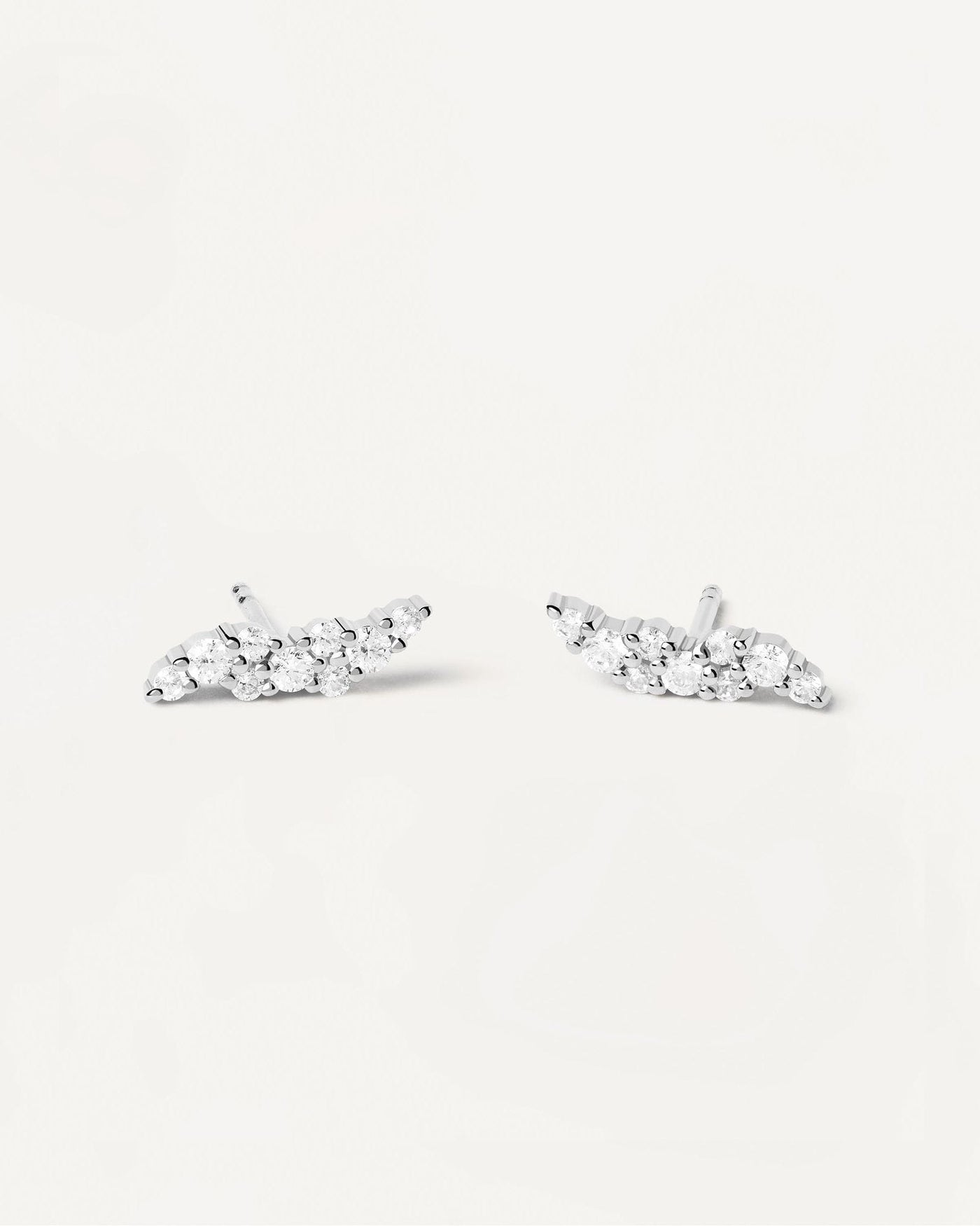 2024 Selection | Natura Silver Earrings. Basic sterling silver earrings with small white crystals. Get the latest arrival from PDPAOLA. Place your order safely and get this Best Seller. Free Shipping.
