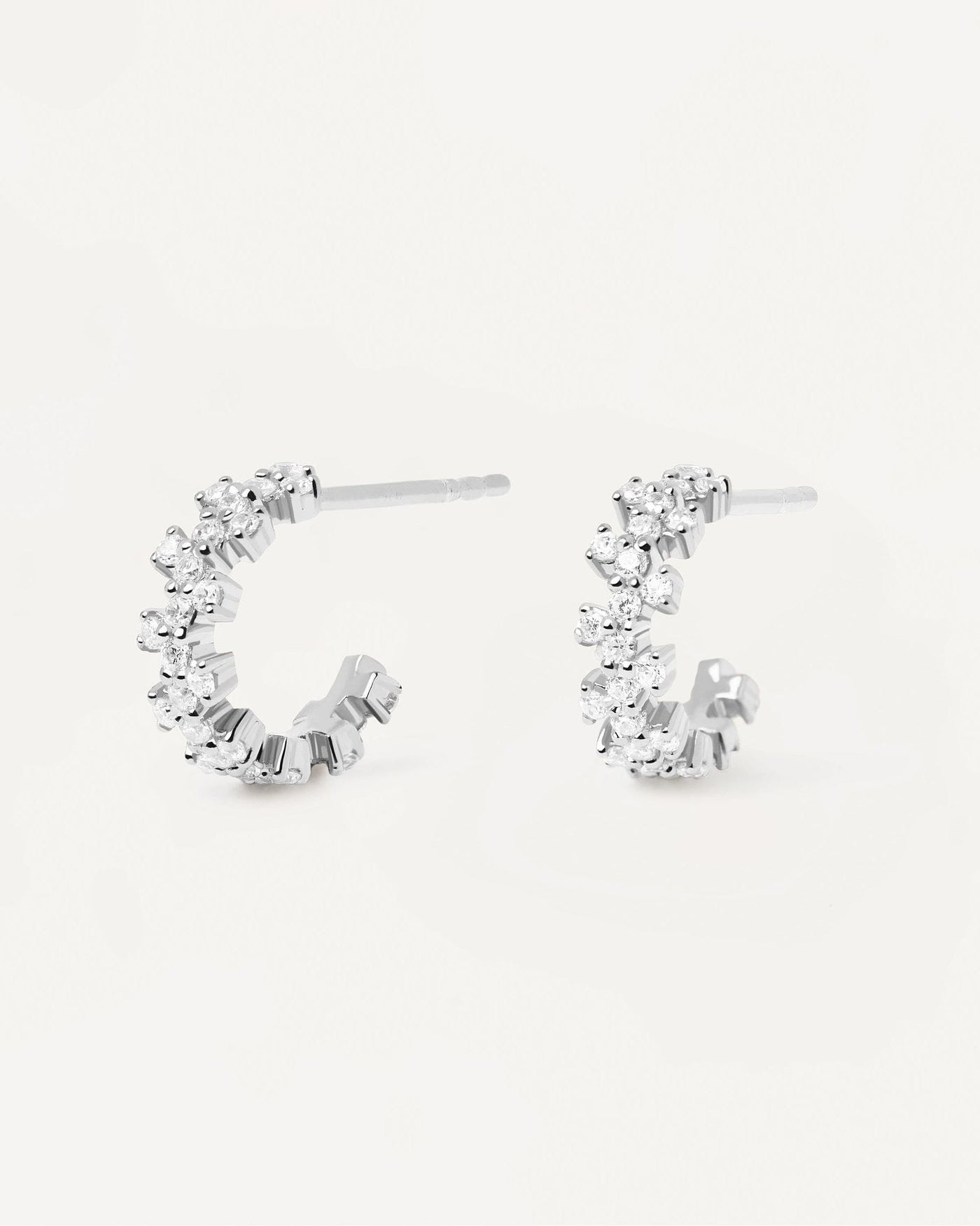 2024 Selection | Little Crown Silver Earrings. Sterling silver small hoops with white zirconia. Get the latest arrival from PDPAOLA. Place your order safely and get this Best Seller. Free Shipping.