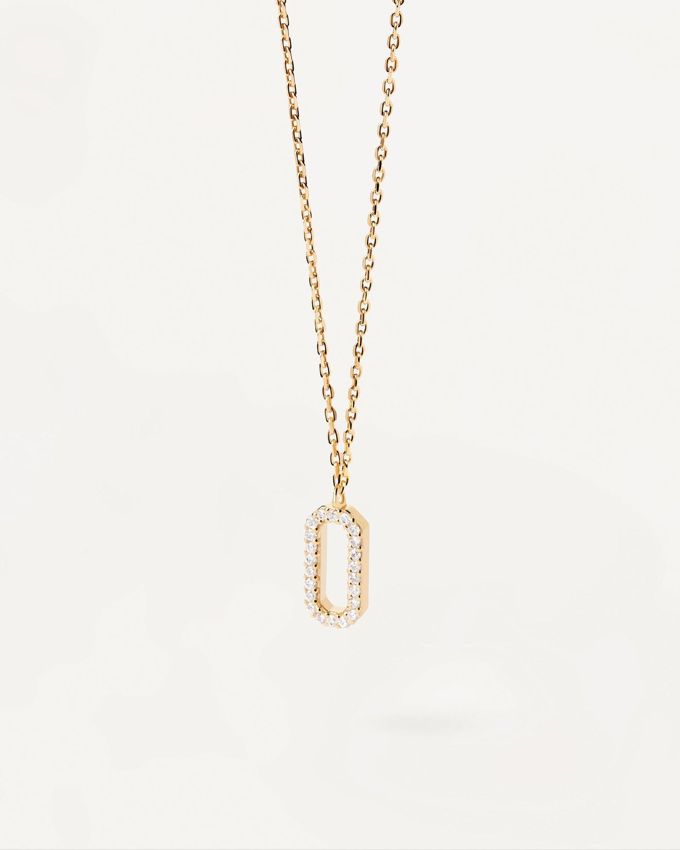 2024 Selection | Abi Necklace. Gold-plated octogon pendant necklace with white zirconia. Get the latest arrival from PDPAOLA. Place your order safely and get this Best Seller. Free Shipping.