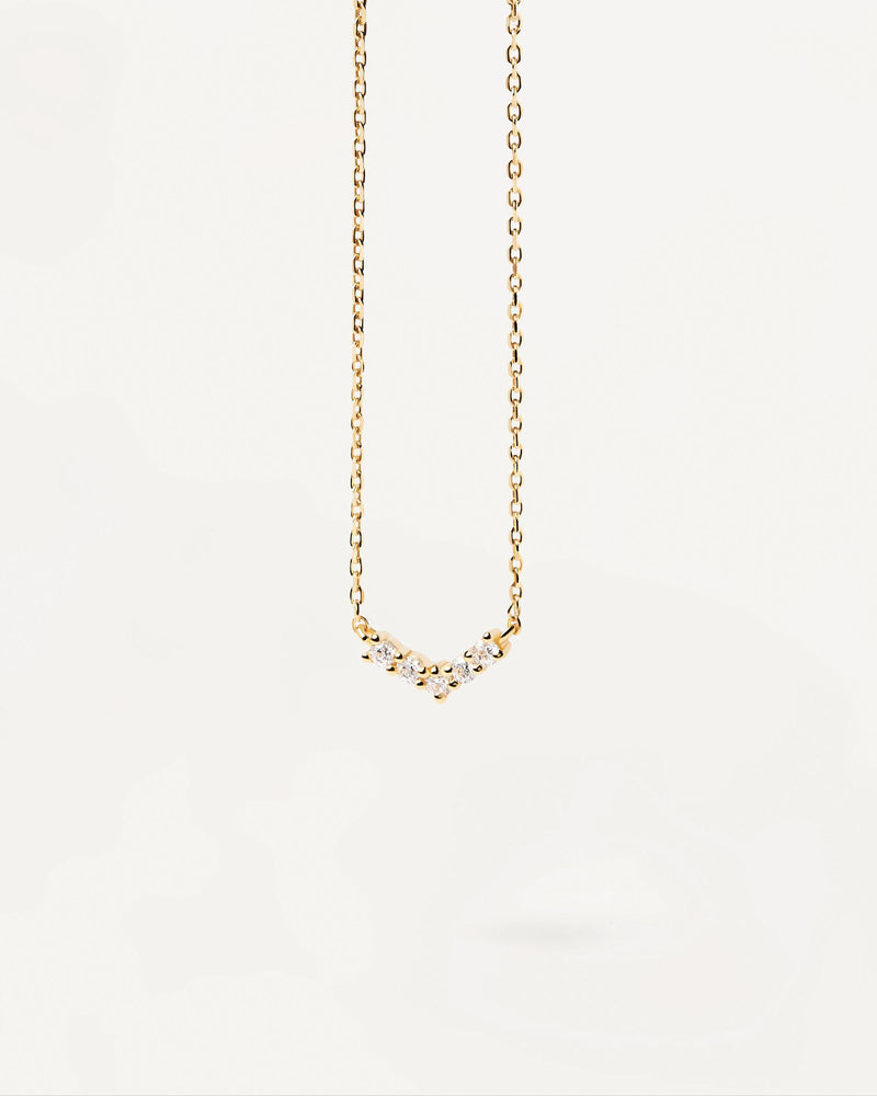 Mini Crown Halskette - 
  
    Sterling Silber / 18K Goldplattierung
  
