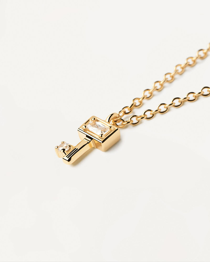 Schlüssel Halskette - 
  
    Sterling Silber / 18K Goldplattierung
  
