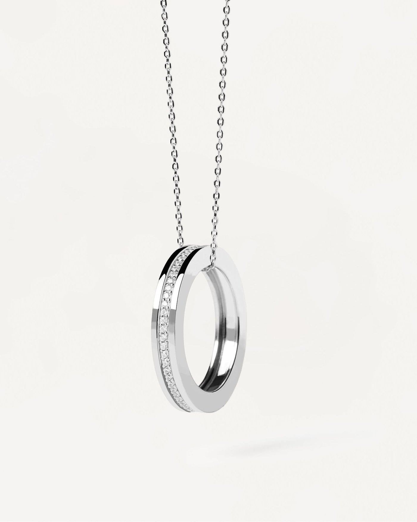 2024 Selection | Infinity Silver Necklace. Sterling silver necklace with ring pendant. Get the latest arrival from PDPAOLA. Place your order safely and get this Best Seller. Free Shipping.
