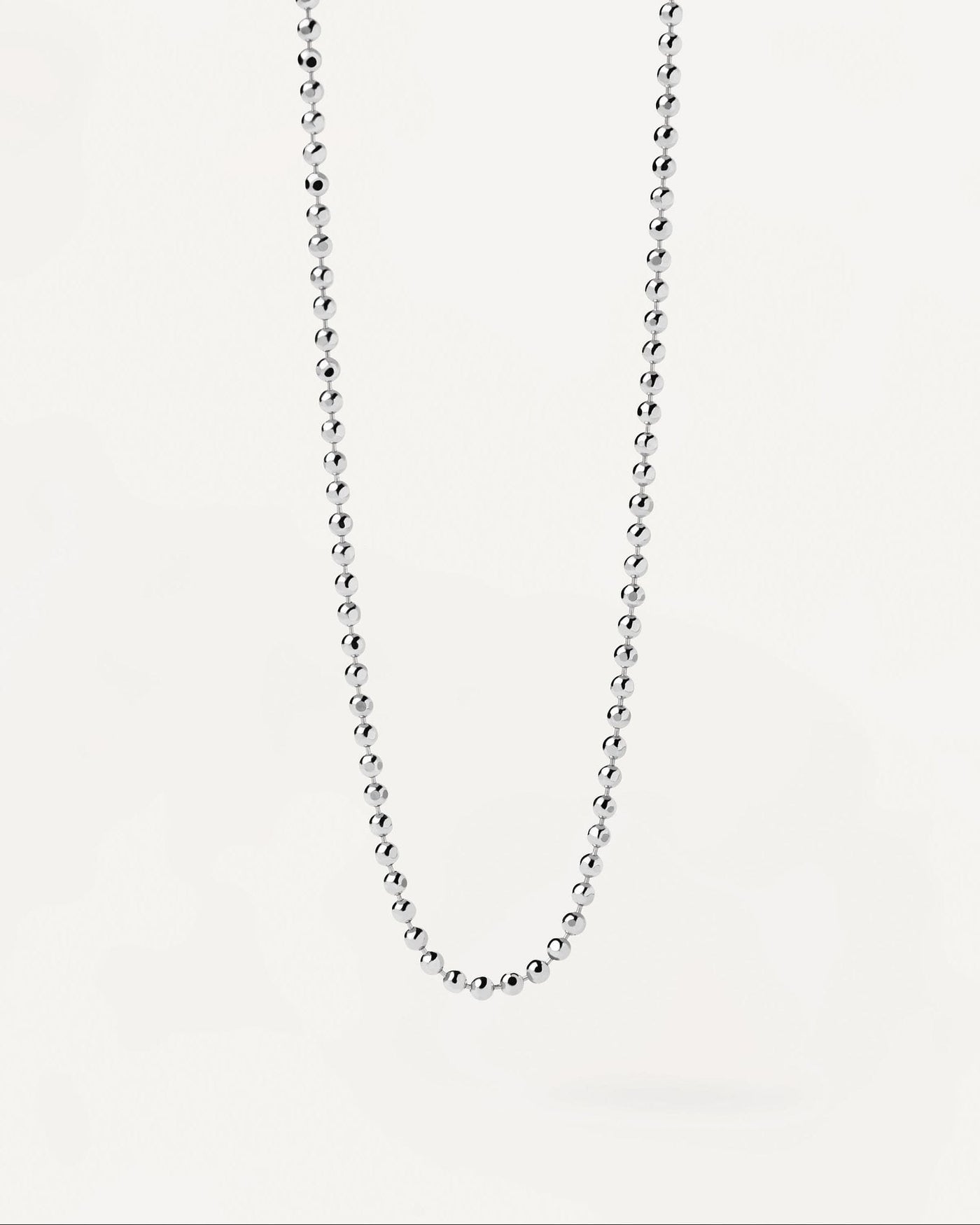 2024 Selection | Ball Chain Silver Necklace. Ball-textured chain necklace in plain sterling silver. Get the latest arrival from PDPAOLA. Place your order safely and get this Best Seller. Free Shipping.