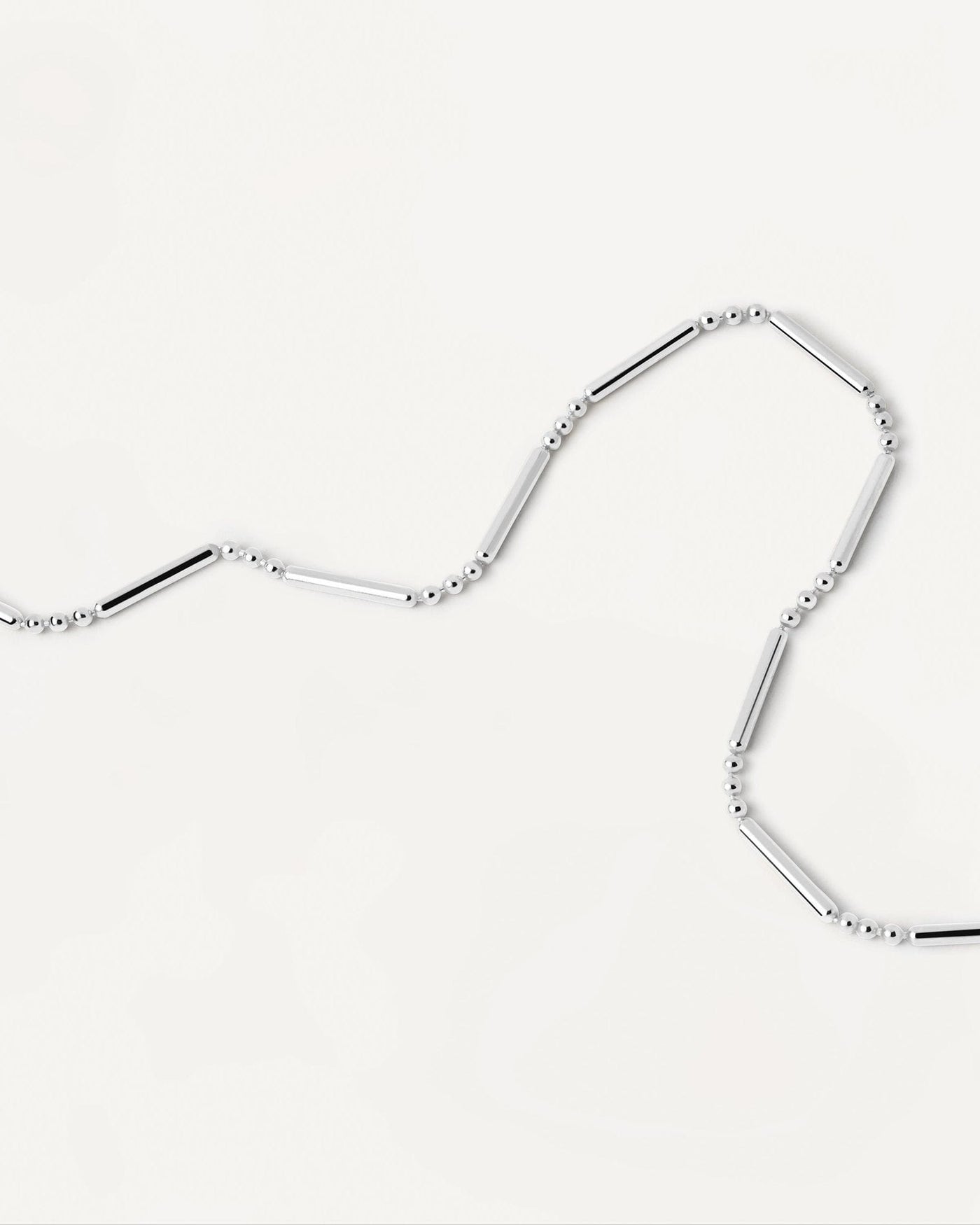2024 Selection | Valeria Silver Necklace. Ball and bar textured necklace in sterling silver. Get the latest arrival from PDPAOLA. Place your order safely and get this Best Seller. Free Shipping.