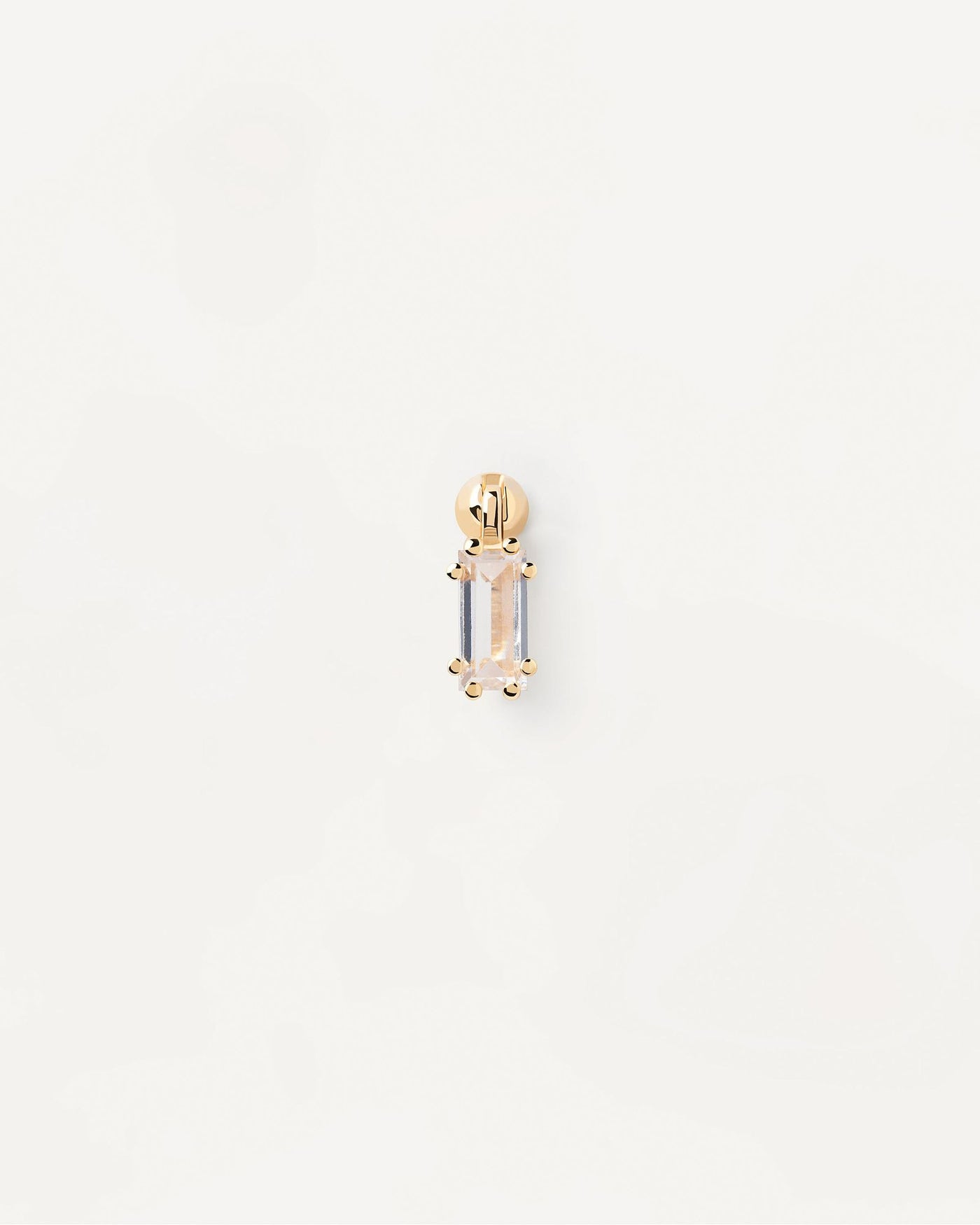 2024 Selection | Ali Single Earring. Gold-plated ear piercing with baguette cut white zirconia. Get the latest arrival from PDPAOLA. Place your order safely and get this Best Seller. Free Shipping.