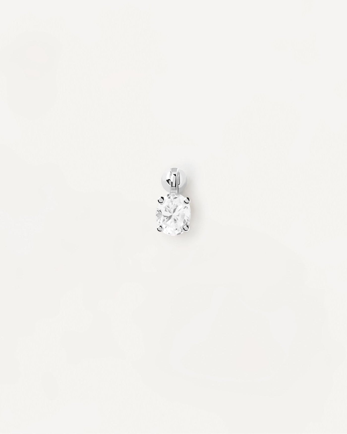 2024 Selection | Gia Single Silver Earring. Sterling silver ear piercing with oval-cut zirconia pendant. Get the latest arrival from PDPAOLA. Place your order safely and get this Best Seller. Free Shipping.
