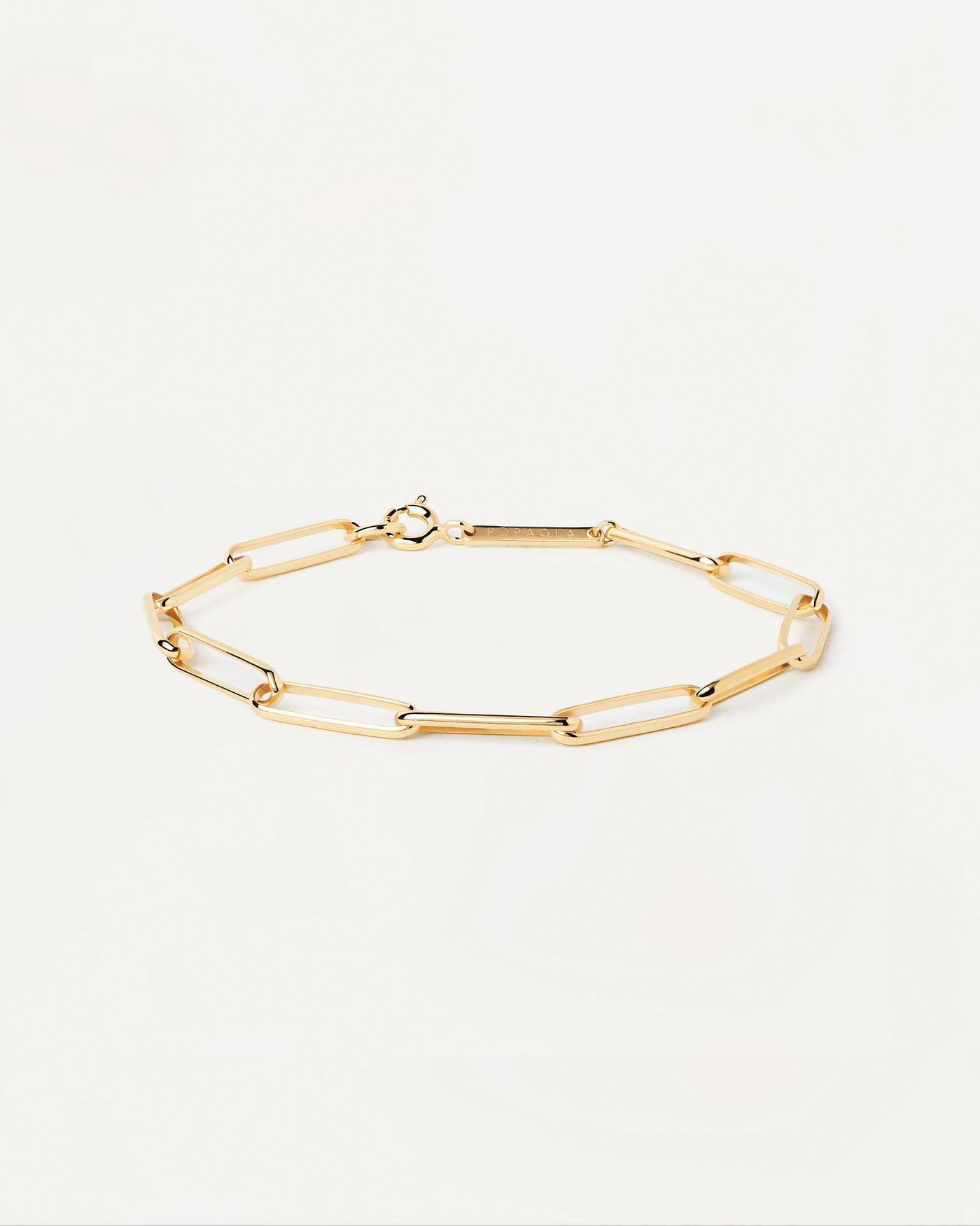 2024 Selection | Big Statement Chain Bracelet. Statement chain bracelet in gold-plated silver with large links. Get the latest arrival from PDPAOLA. Place your order safely and get this Best Seller. Free Shipping.