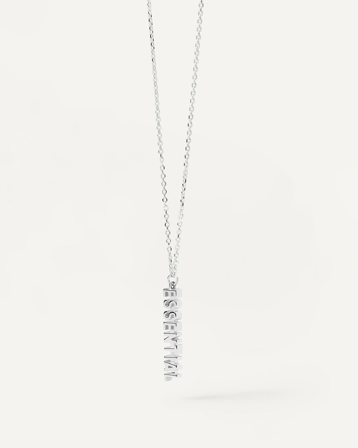 2024 Selection | Essential Silver Necklace. Sterling silver necklace with a word pendant: Essential. Get the latest arrival from PDPAOLA. Place your order safely and get this Best Seller. Free Shipping.