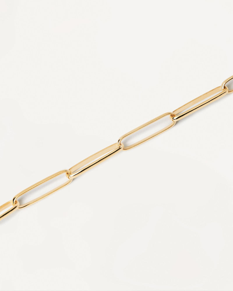 Grosse Gliederkette Halskette - 
  
    Sterling Silber / 18K Goldplattierung
  
