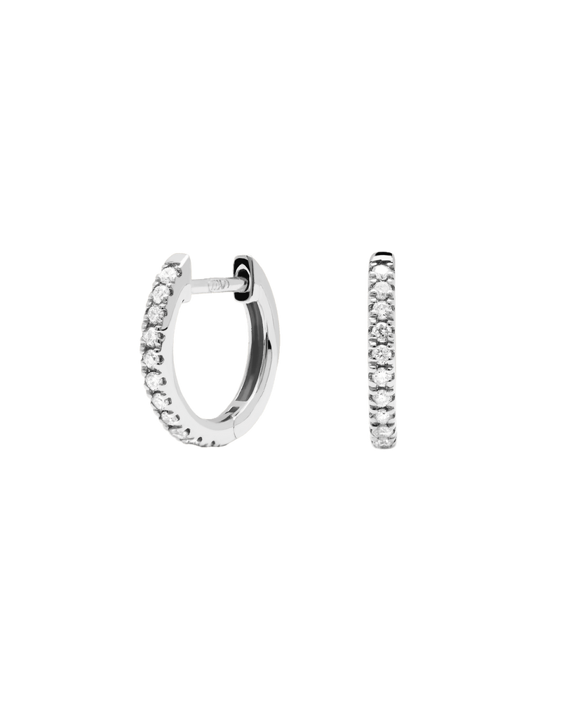 Ohrringe Diamanten und Weissgold Eternity Mini - 
  
    18 kt Weissgold / Silber-Rhodinierung
  
