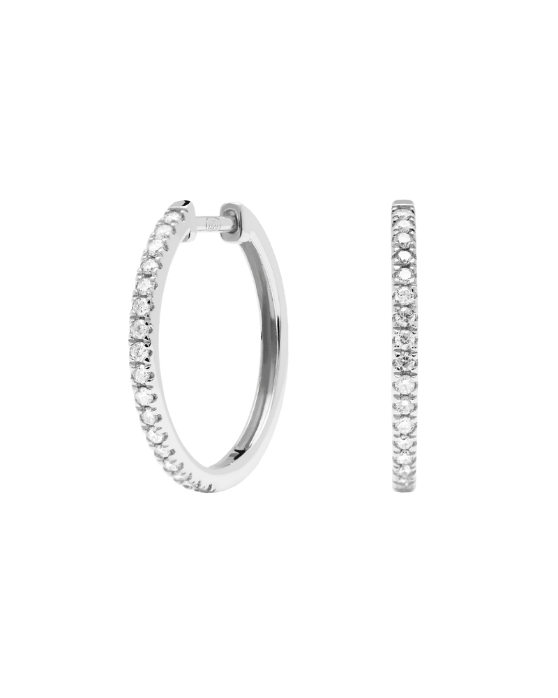 Ohrringe Diamanten und Weissgold Eternity Medium - 
  
    18 kt Weissgold / Silber-Rhodinierung
  

