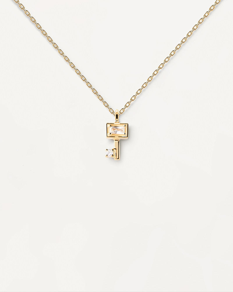 Schlüssel Halskette - 
  
    Sterling Silber / 18K Goldplattierung
  

