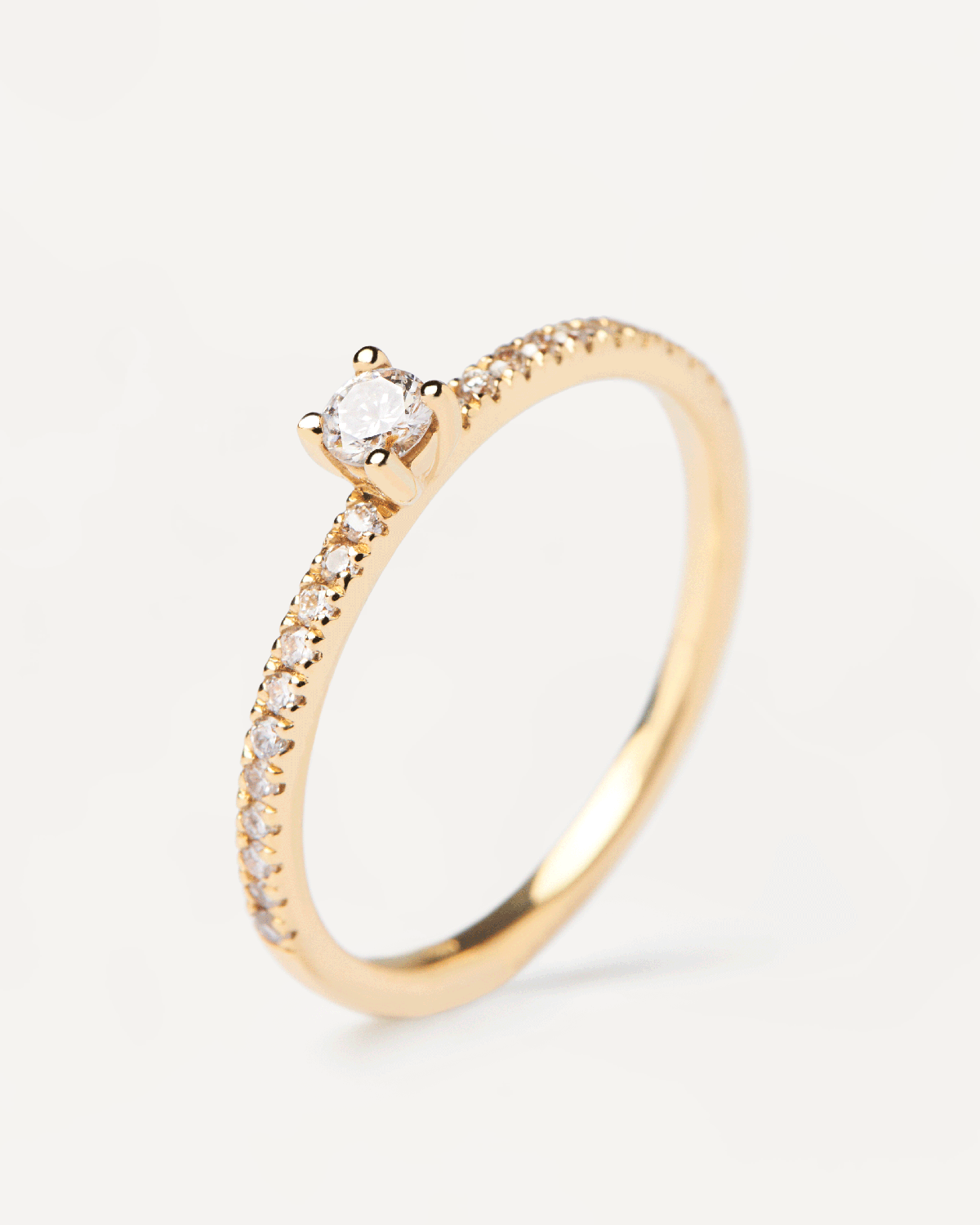 GRID Diamonds and Yellow Gold Solstice Ring 
  
