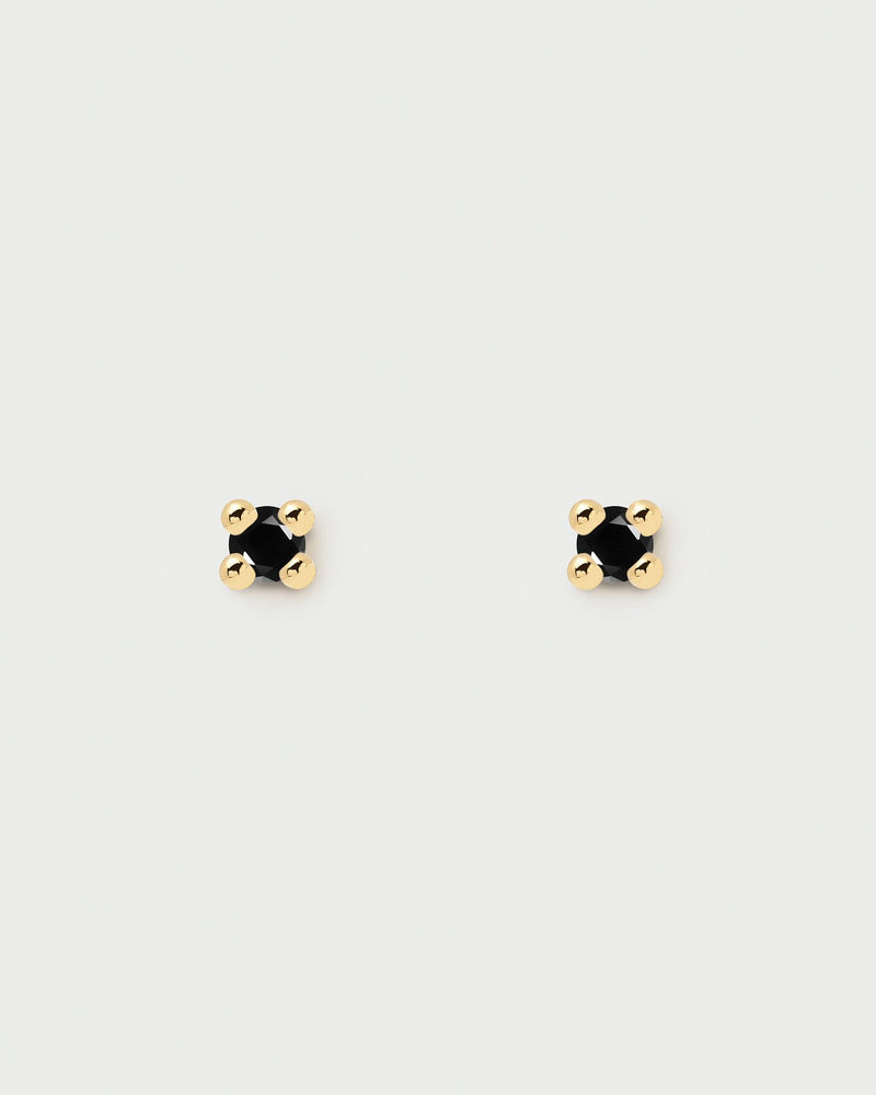 Black Essentia Earrings - 
  
    Sterling Silver / 18K Gold plating
  
