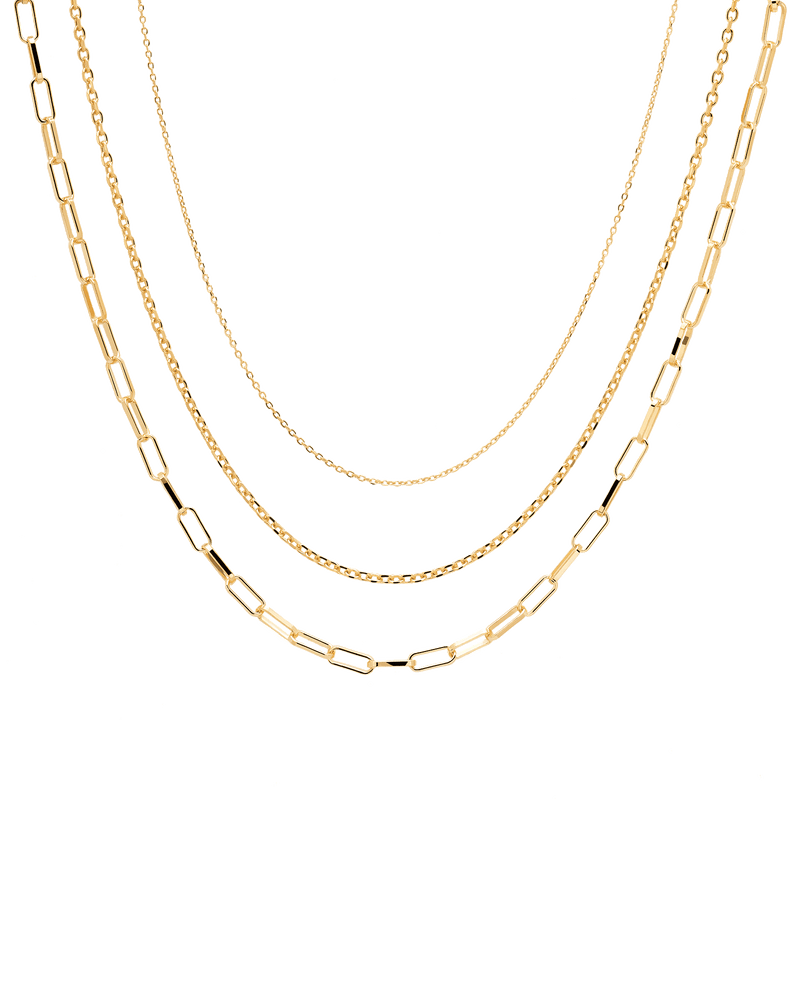 Essential Halskettenset - 
  
    Sterling Silber / 18K Goldplattierung
  
