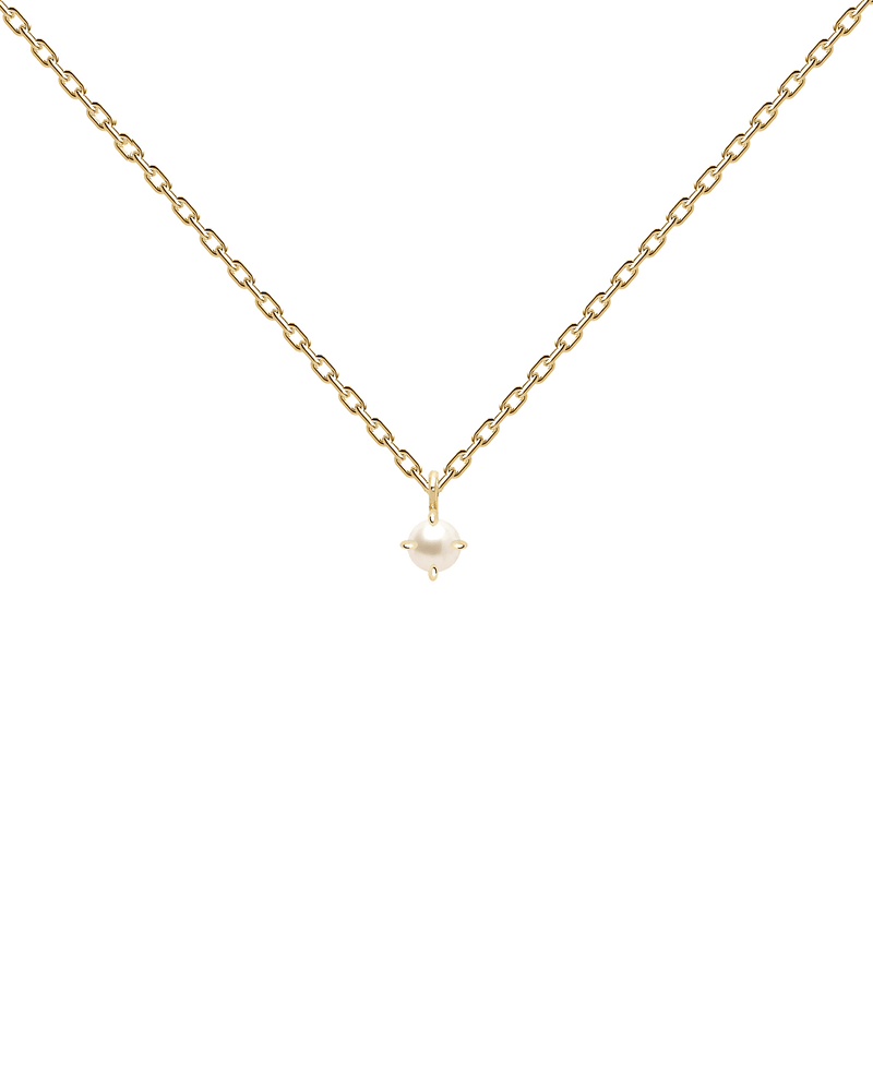 Solitary Pearl Halskette - 
  
    Sterling Silber / 18K Goldplattierung
  
